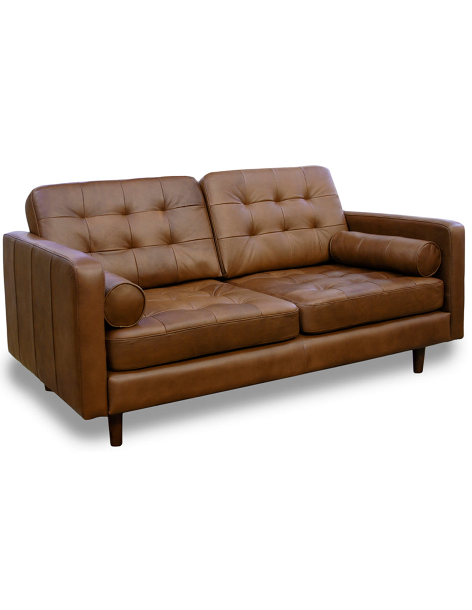 Sala de Piel Genuina 100%, Sofá y Love Seat, Mod. Noruega, dos piezas, 5 plazas.
