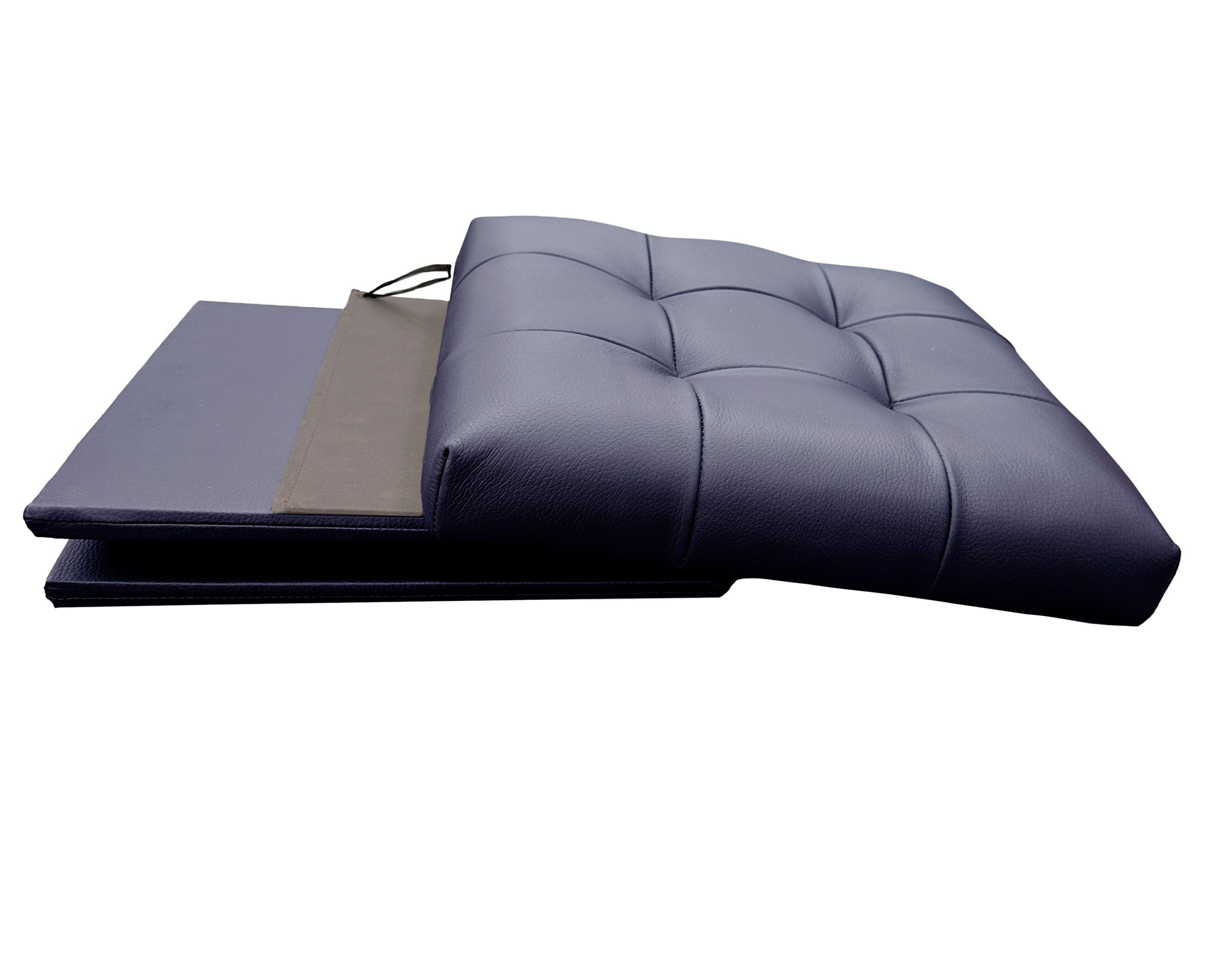 Taburete Plegable, ottoman, banco de piel genuina con almacenamiento 40 x 40cm