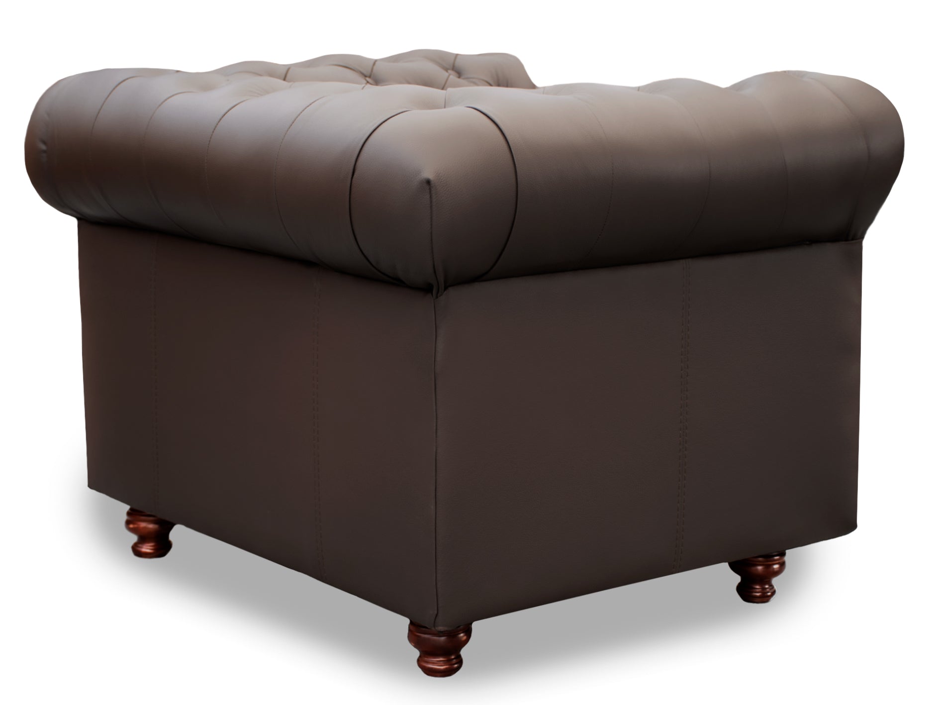 Sillón Individual de Piel Genuina Mod. Chesterfield 1 Plaza