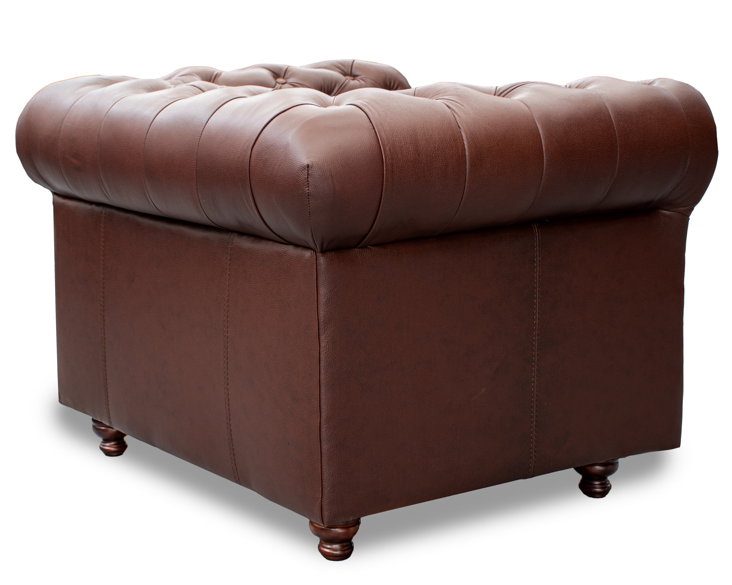 Sillón Individual de Piel Genuina Mod. Chesterfield 1 Plaza