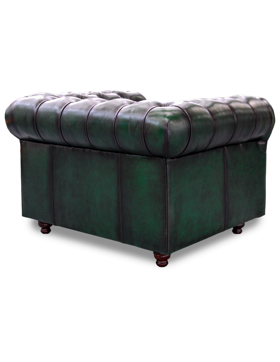 Sillón Individual de Piel Genuina 100%, Mod. Chesterfield, 1 Plazas.