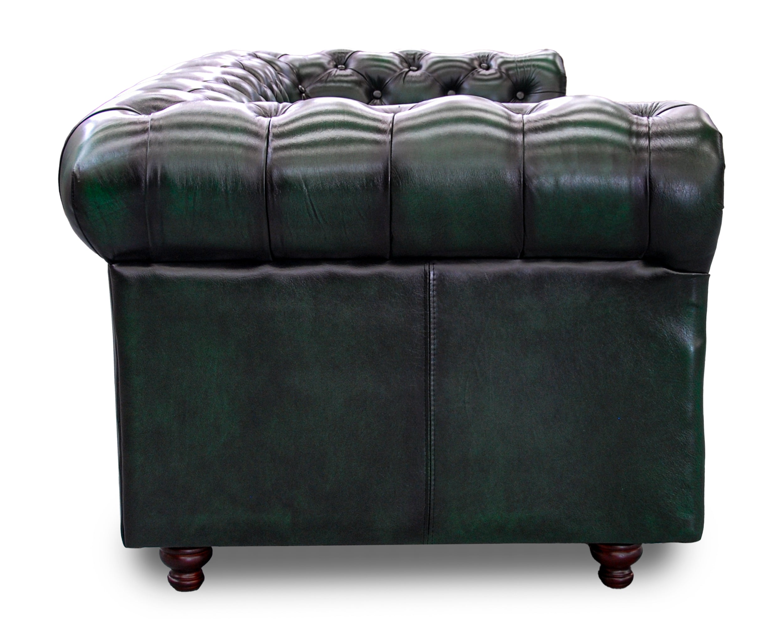 Love Seat de de Piel Genuina 100%, Mod. Chesterfield Deslavado