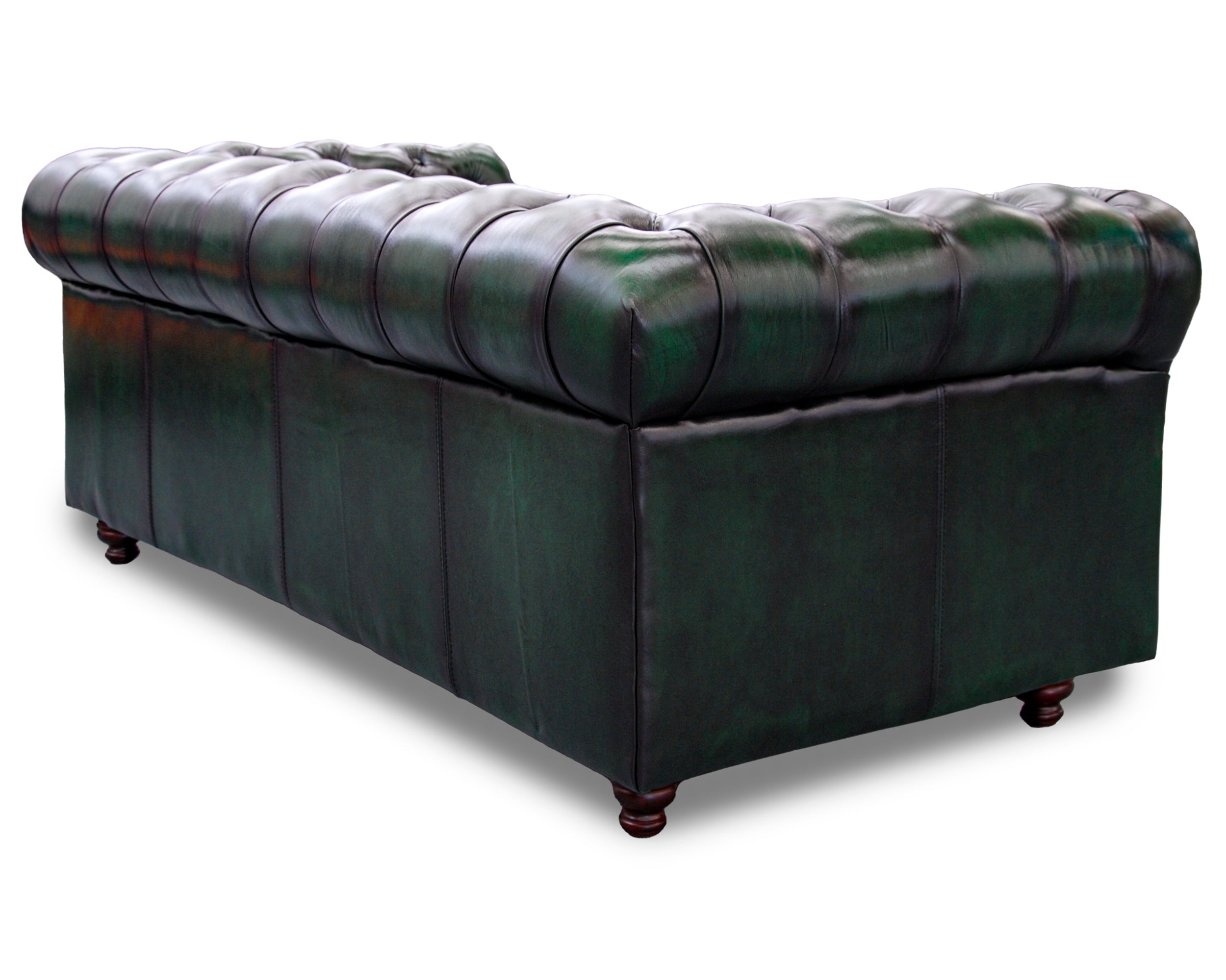 Love Seat de de Piel Genuina 100%, Mod. Chesterfield Deslavado