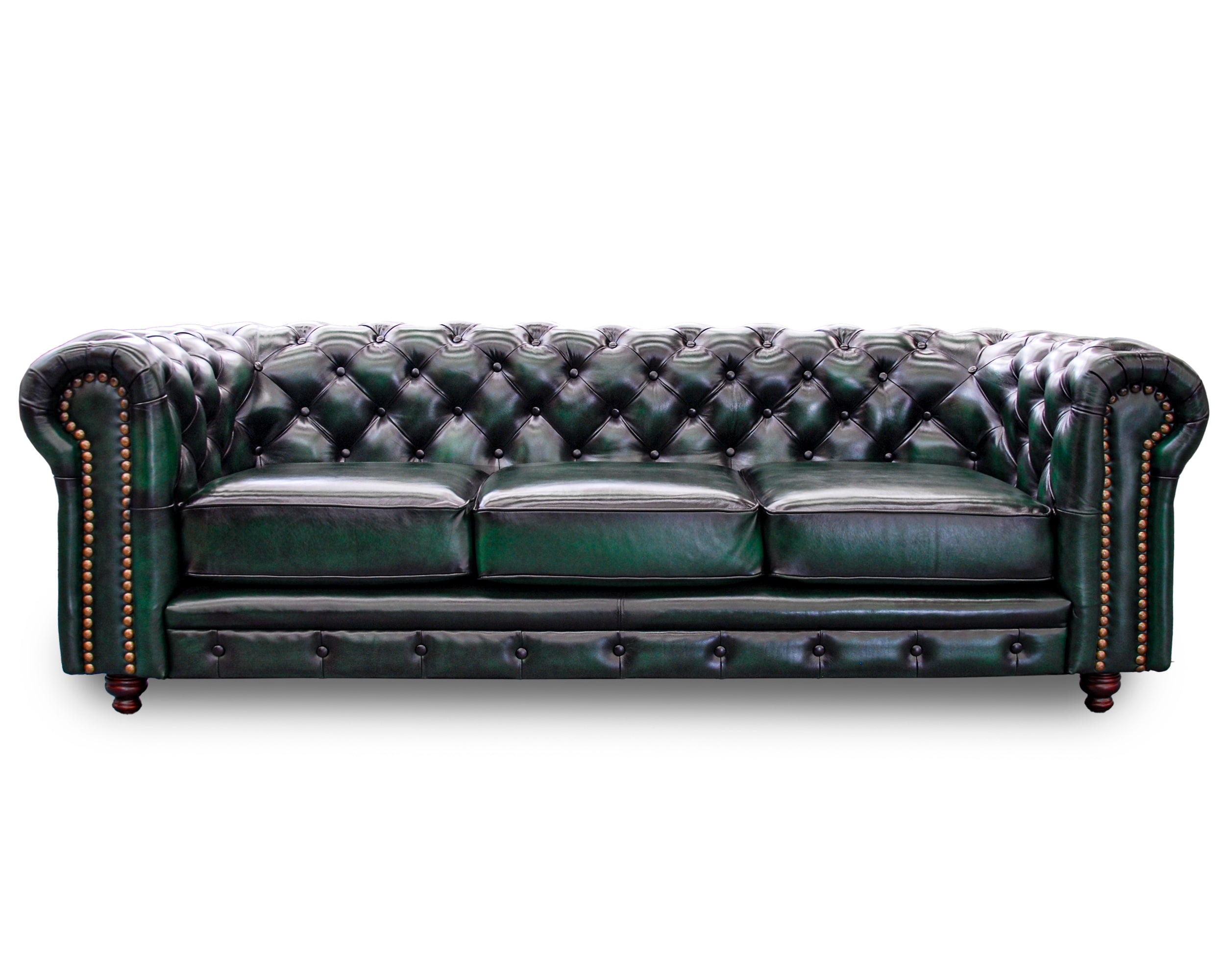 Sofá de de Piel Genuina 100%, Mod. Chesterfield Deslavado