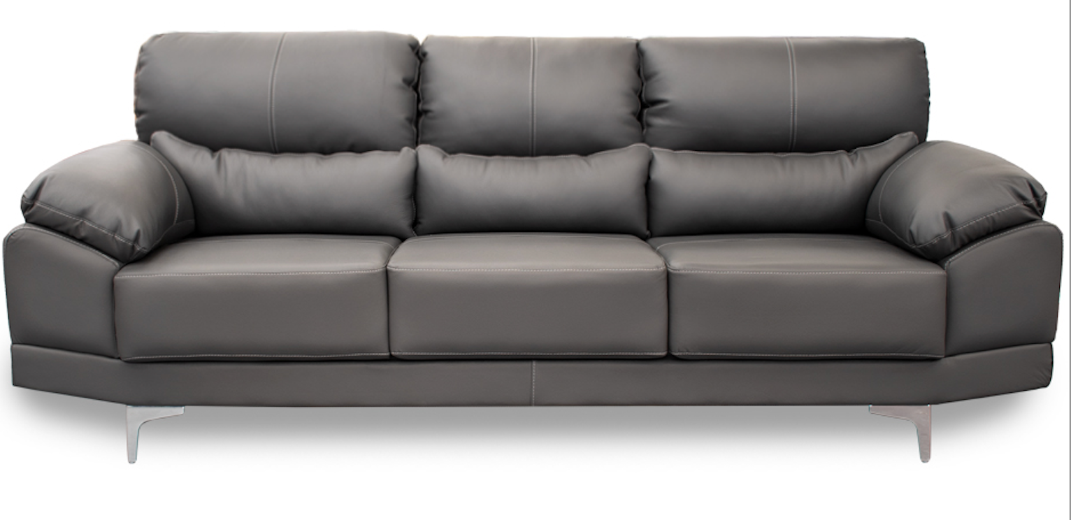 Sala de Piel Genuina Sofá y Love Seat, Mod. Lisboa, dos piezas, 5 plazas