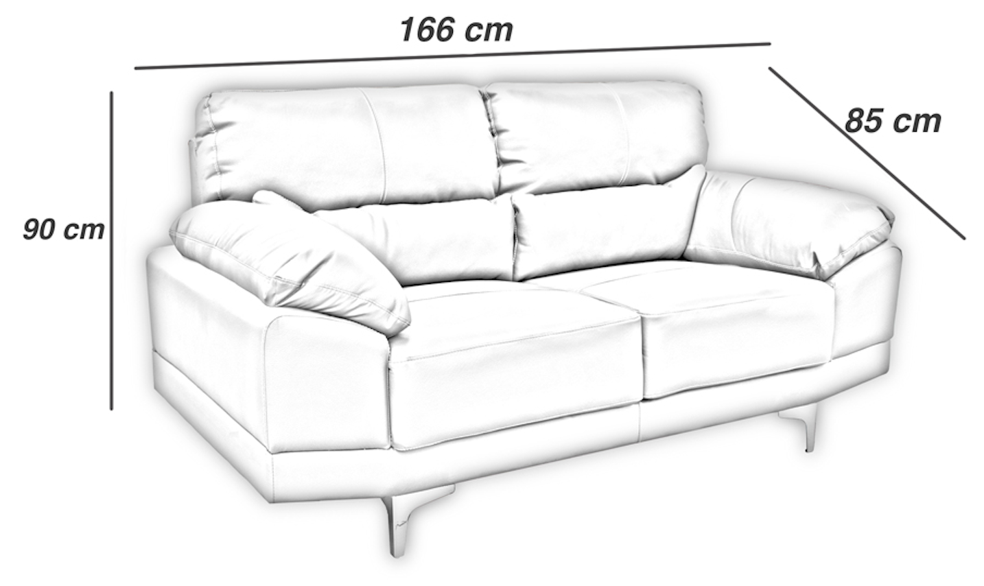 Love seat de Piel Genuina Mod. Lisboa 2 plazas.