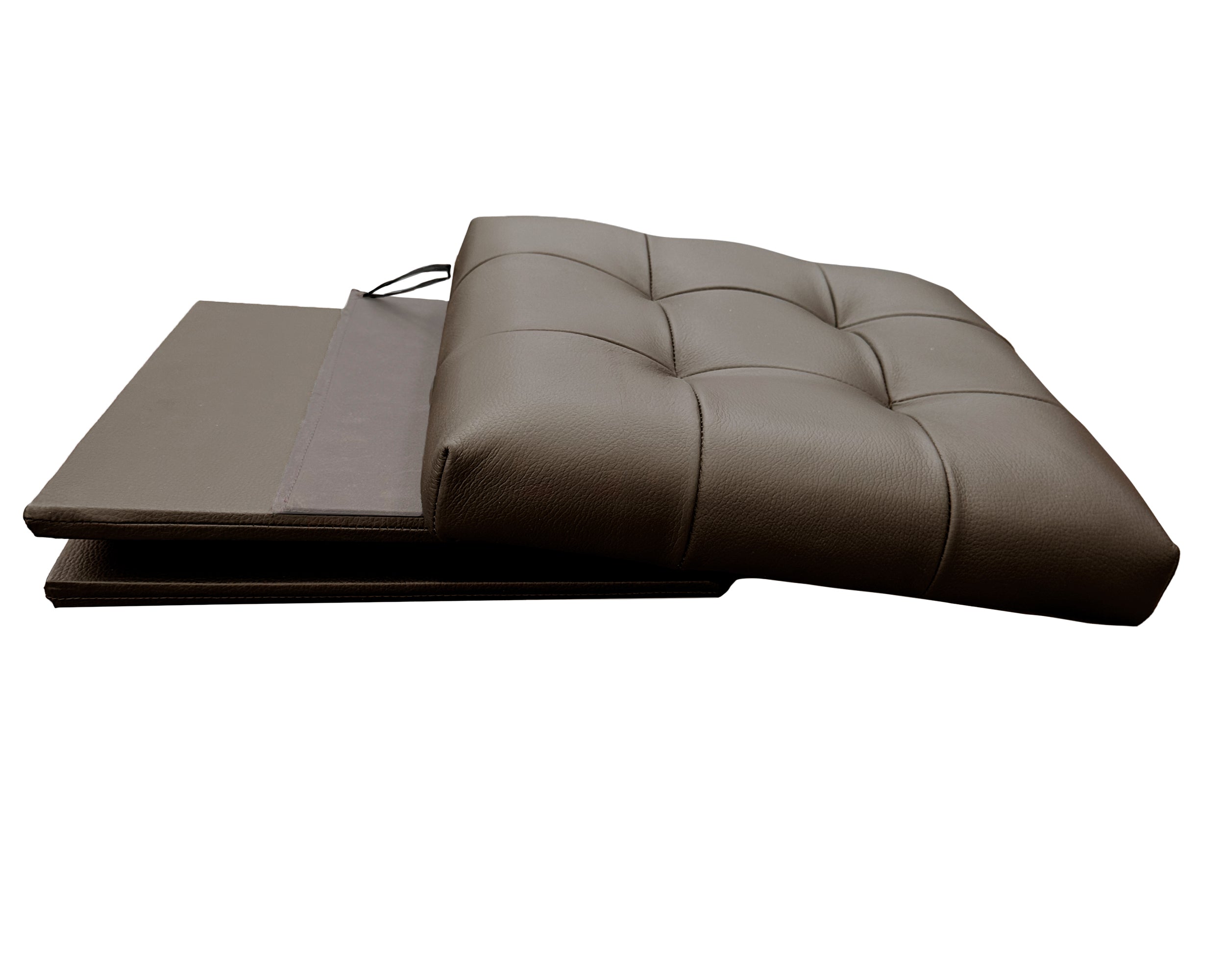Taburete Plegable, ottoman, banco de piel genuina con almacenamiento 40 x 40cm