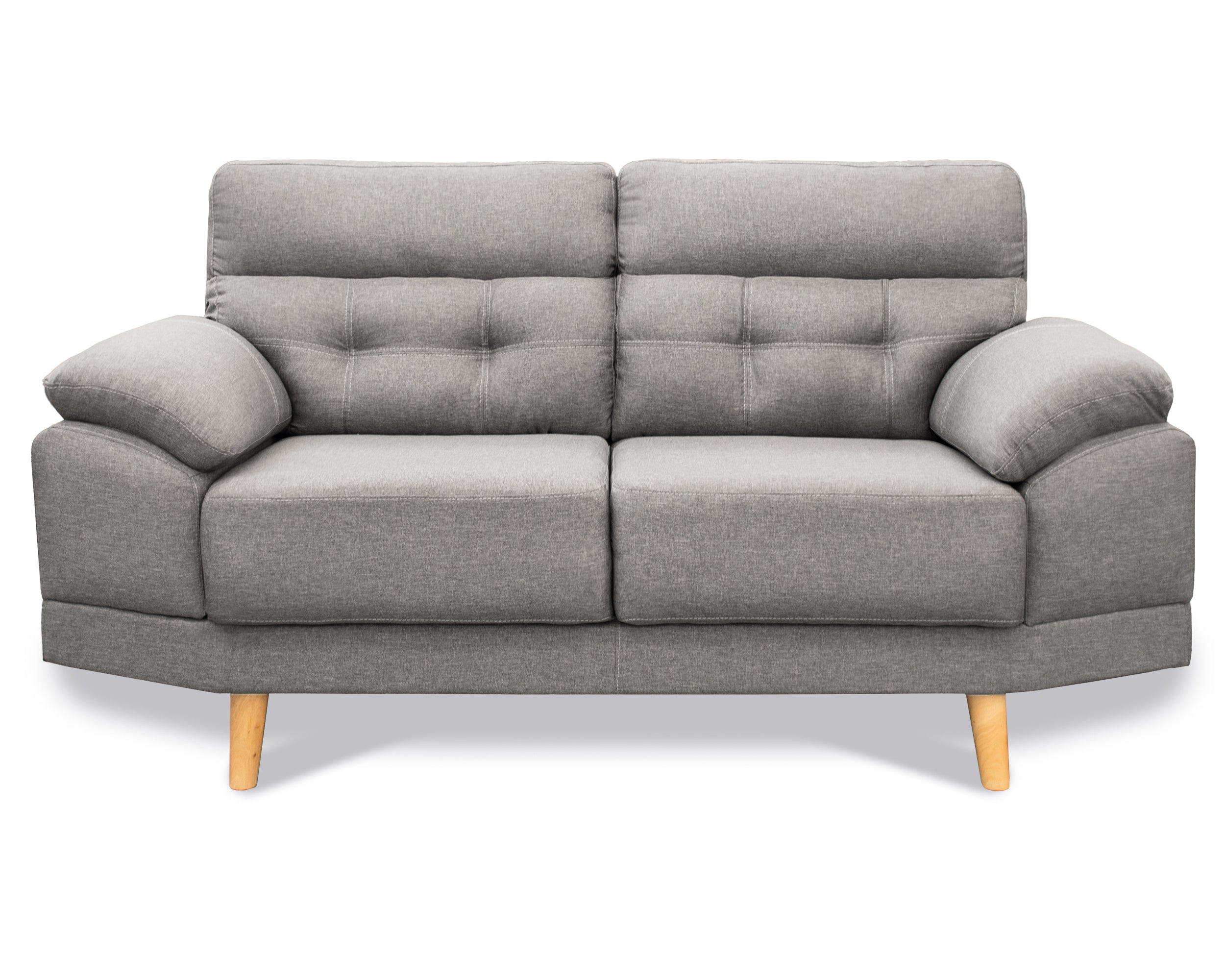 Sala tela de Lino, Sofá y Love Seat, Mod. Dublin, dos piezas, 5 plazas.