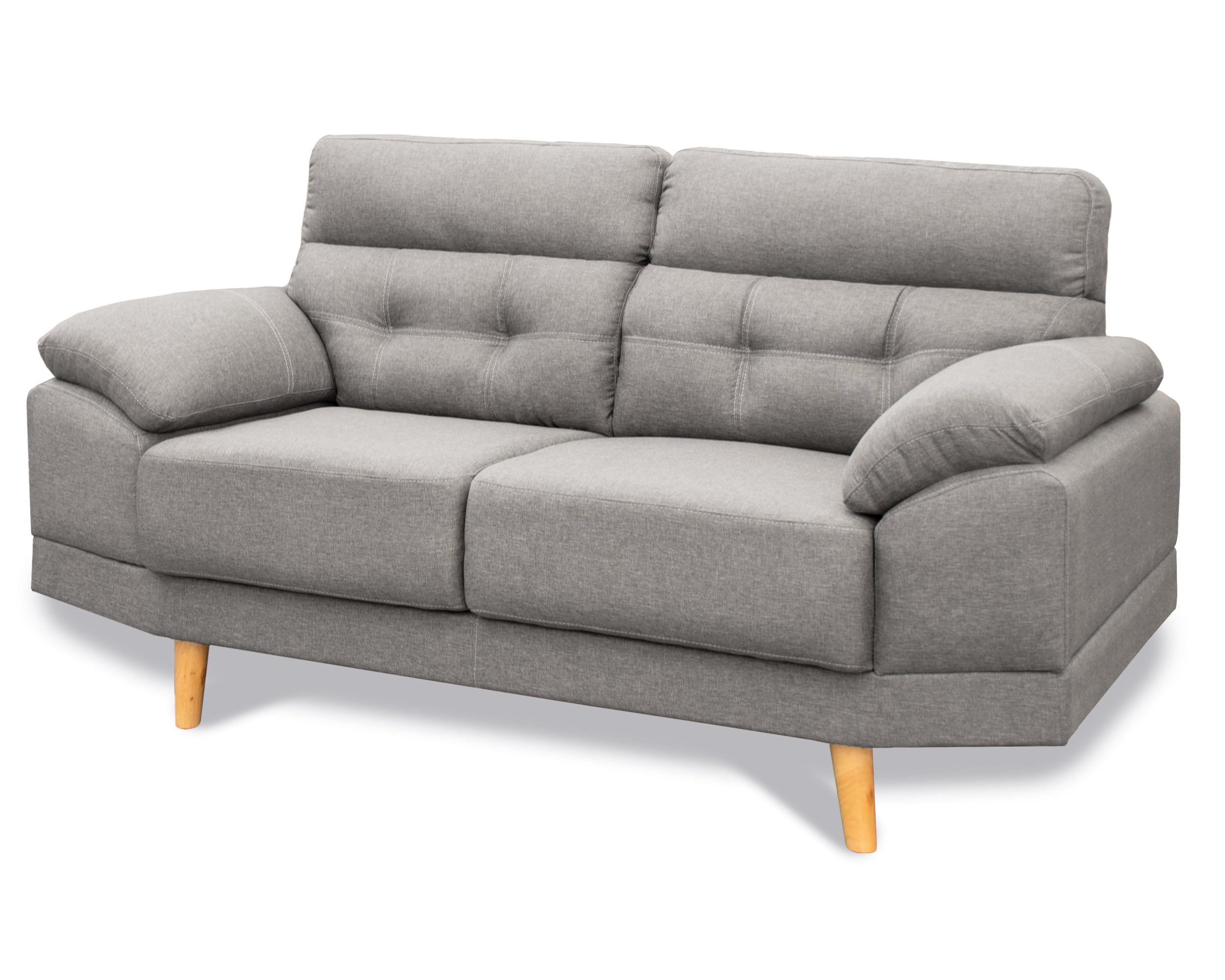 Sala tela de Lino, Sofá y Love Seat, Mod. Dublin, dos piezas, 5 plazas.