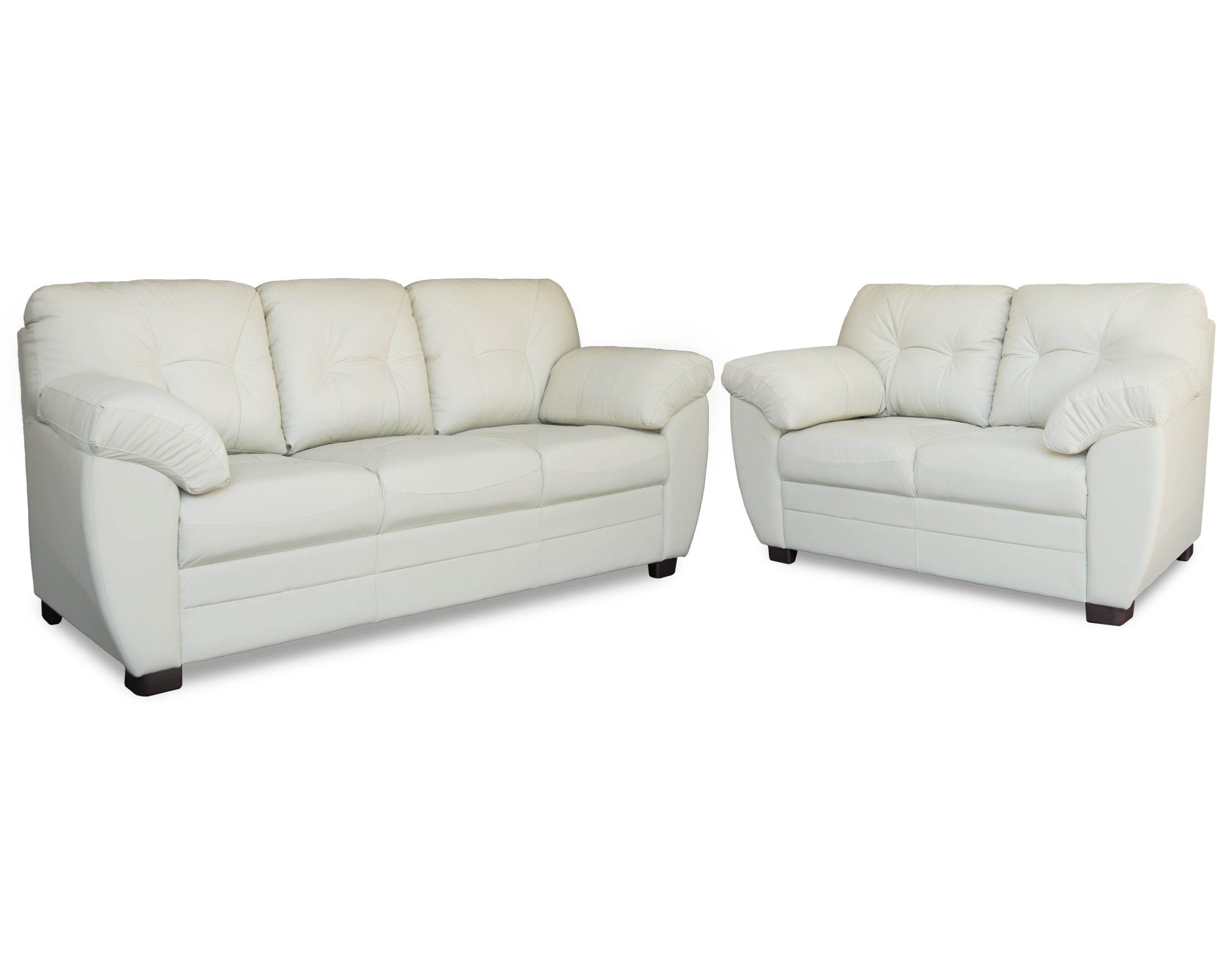 Sala de Piel Genuina Sofá y Love Seat, Mod. Derby, dos piezas, 5 plazas