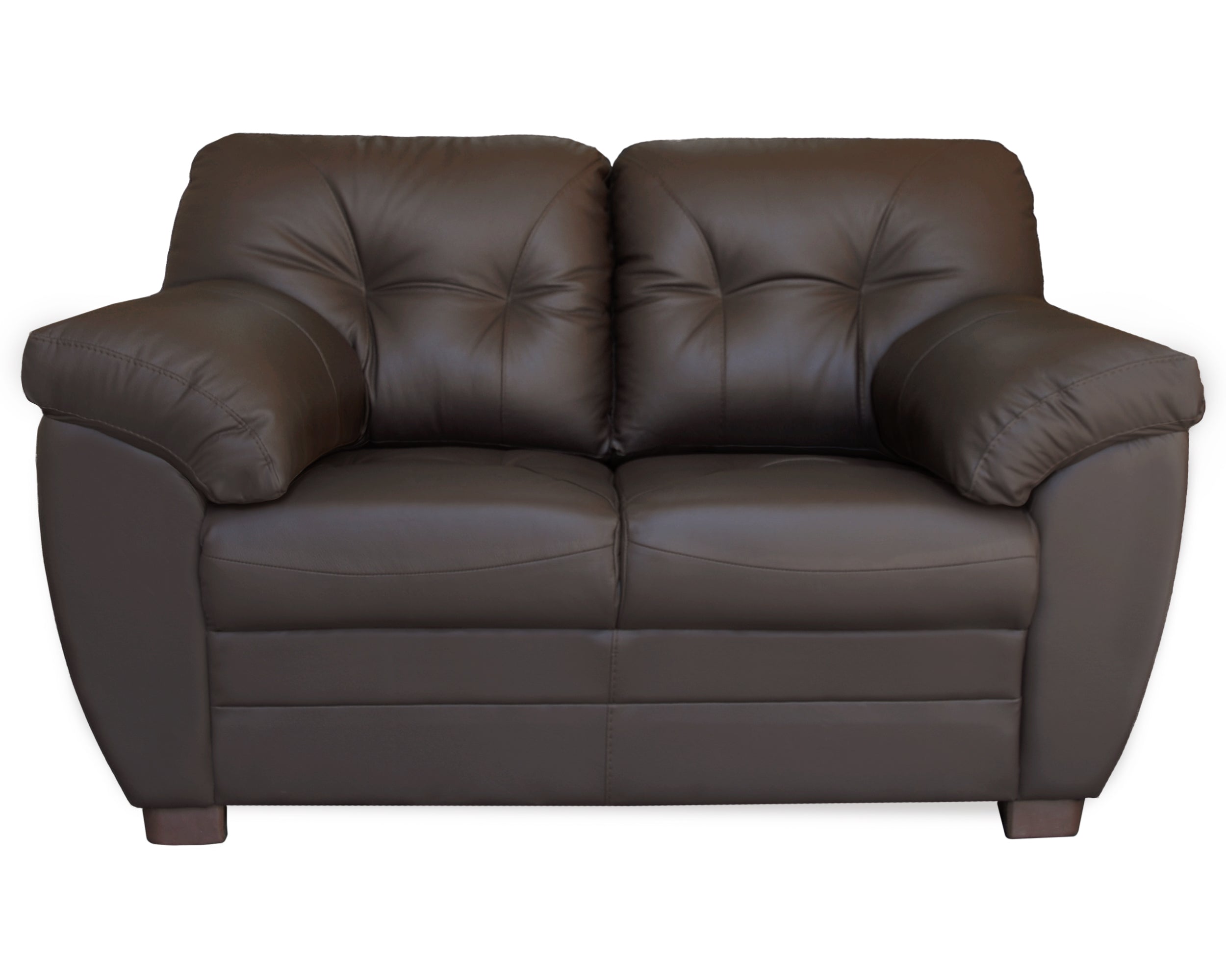 Sala de Piel Genuina Sofá y Love Seat, Mod. Derby, dos piezas, 5 plazas