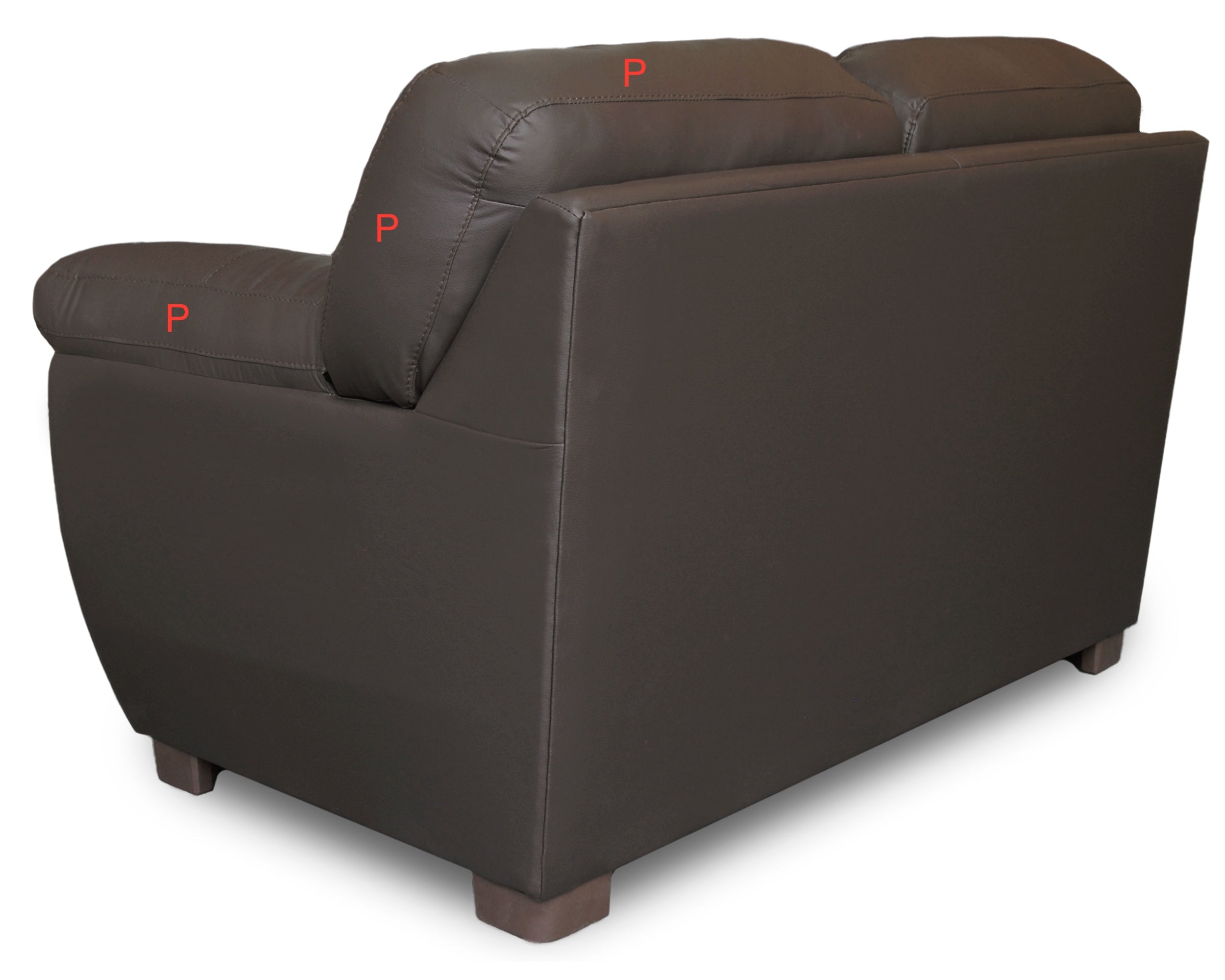 Sala de Piel Genuina Sofá y Love Seat, Mod. Derby, dos piezas, 5 plazas