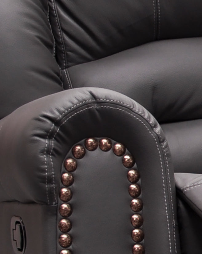 Love Seat de Piel Genuina con Reclinables, Mod. Magnus 2 plazas.