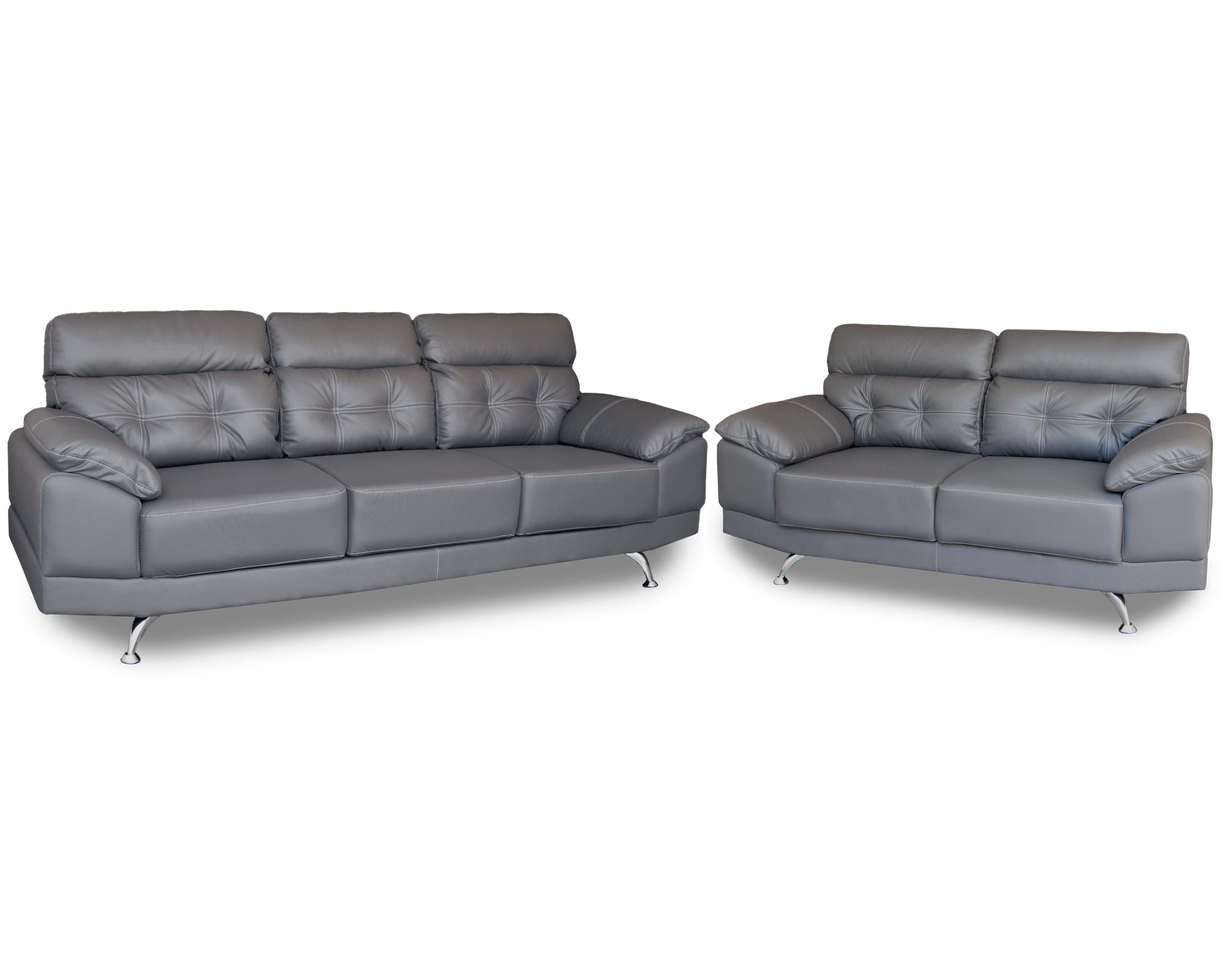 Sala de Piel Genuina Sofá y Love Seat, Mod. Dublin, dos piezas, 5 plazas.