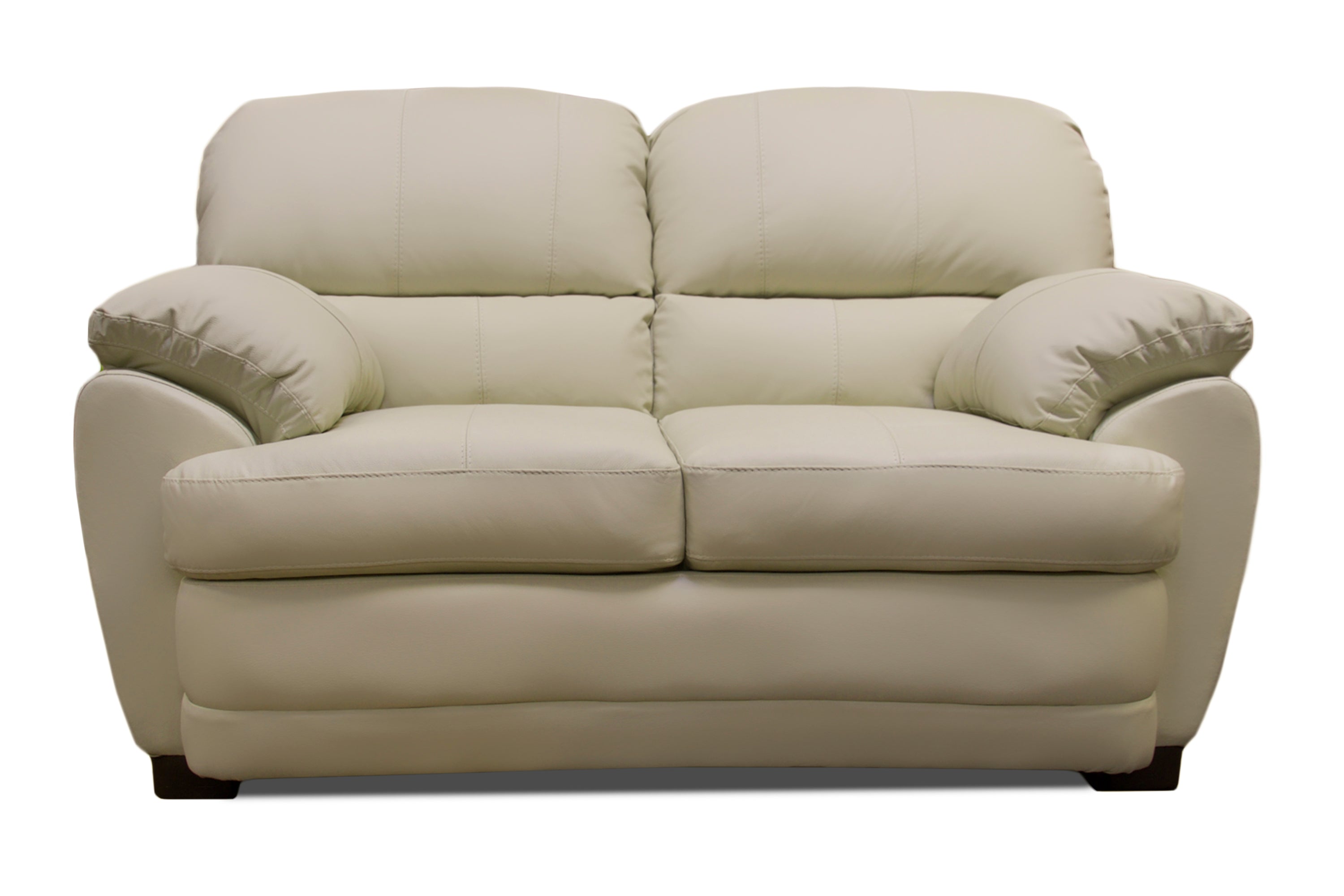 Sala de Piel Genuina Sofá y Love Seat, Mod. Florencia, dos piezas, 5 plazas