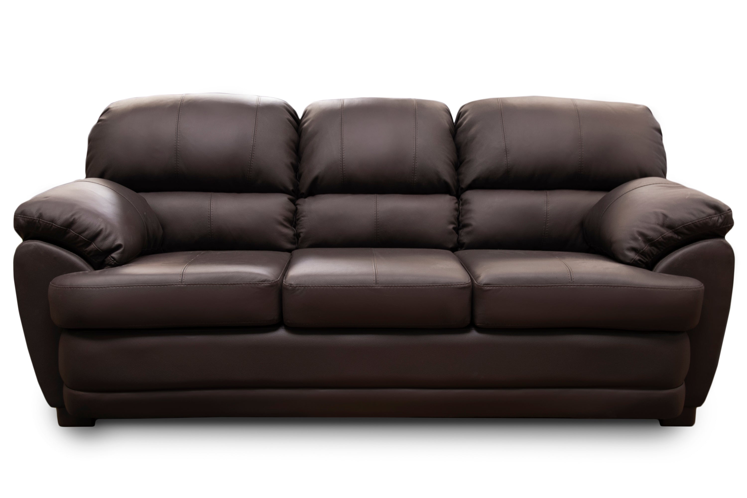 Sala de Piel Genuina Sofá y Love Seat, Mod. Florencia, dos piezas, 5 plazas