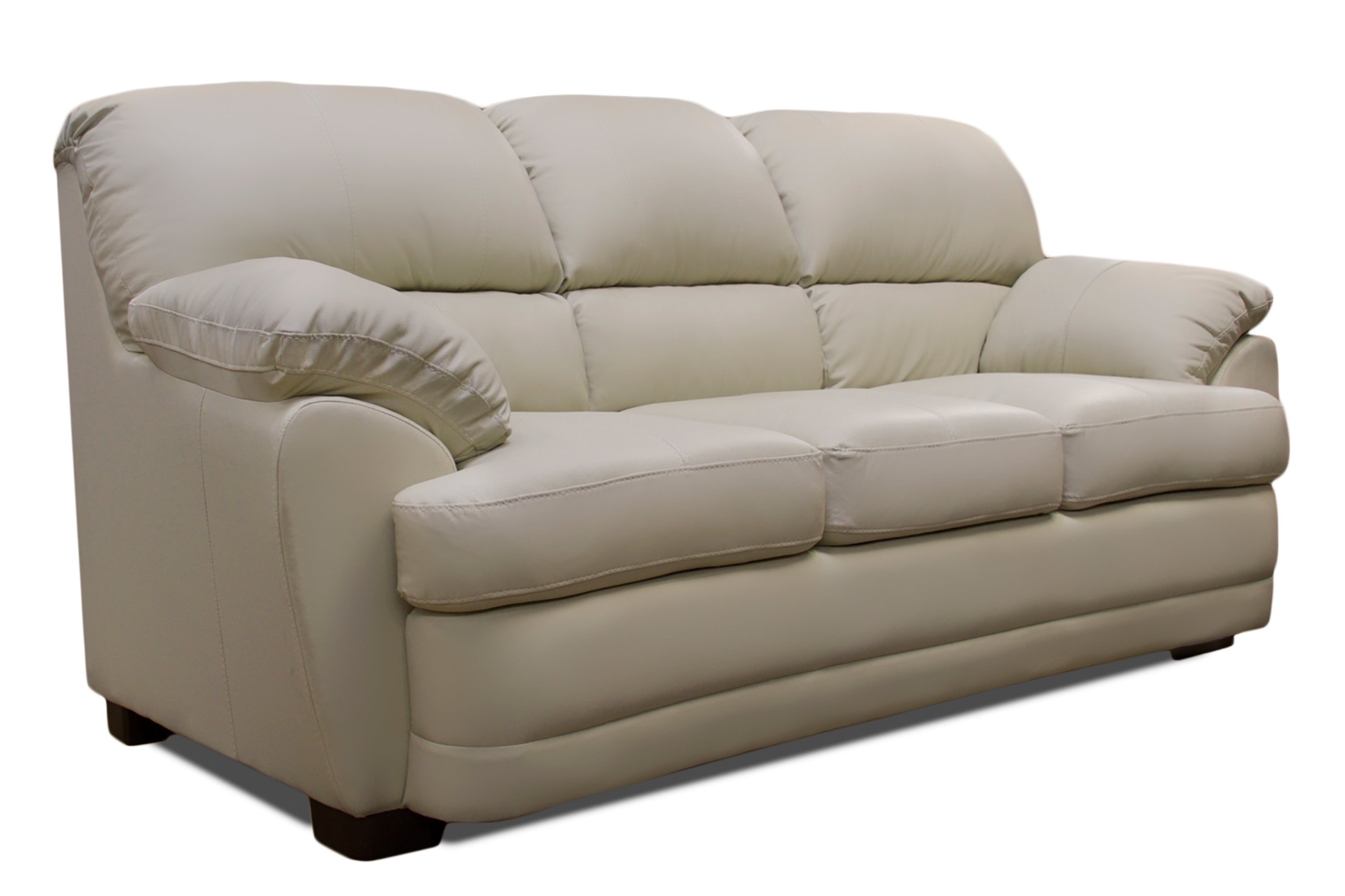 Sala de Piel Genuina Sofá y Love Seat, Mod. Florencia, dos piezas, 5 plazas