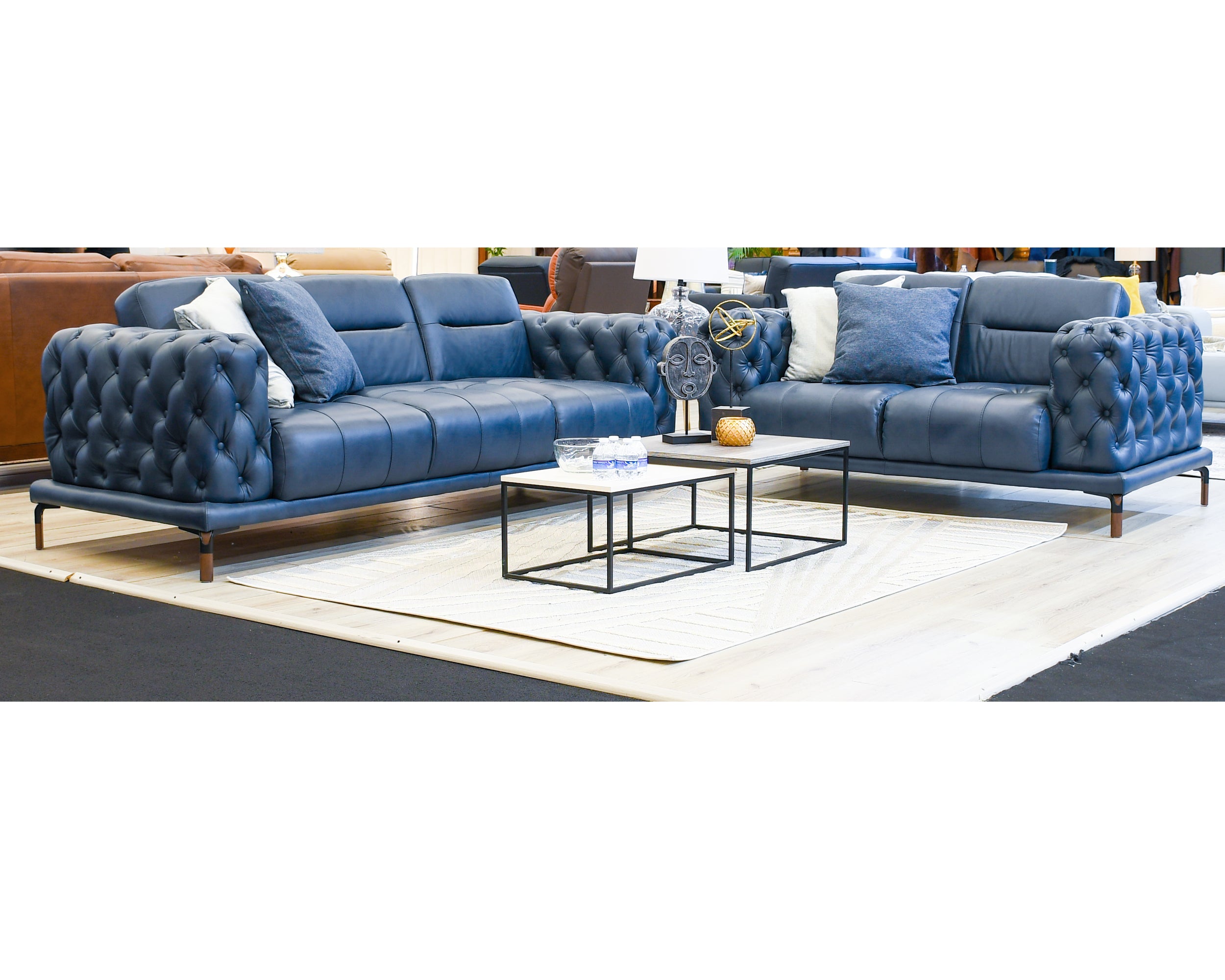 Sala de de Piel Genuina 100%, Mod. Gales 5 plazas