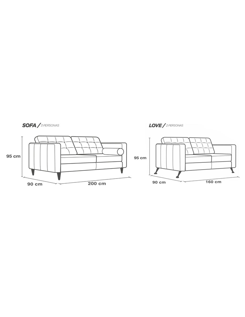 Sala de Piel Genuina 100%, Sofá y Love Seat, Mod. Noruega, dos piezas, 5 plazas.