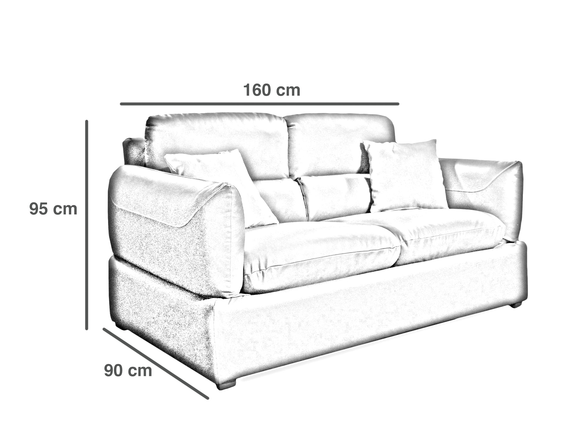 Sala de Piel Genuina Sofá y Love Seat, Mod. Padua, dos piezas, 5 plazas