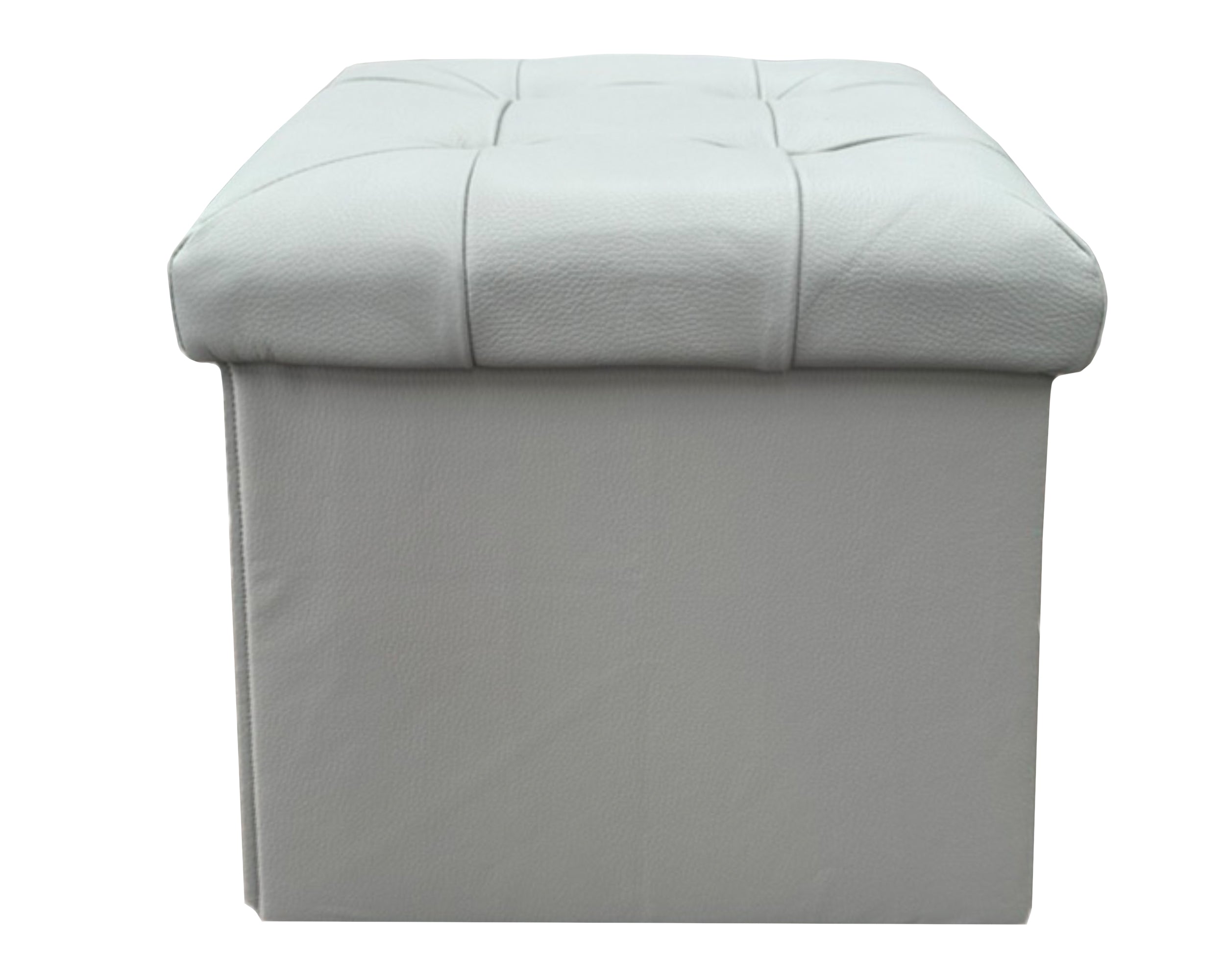 Taburete Plegable, ottoman, banco de piel genuina con almacenamiento 40 x 40cm