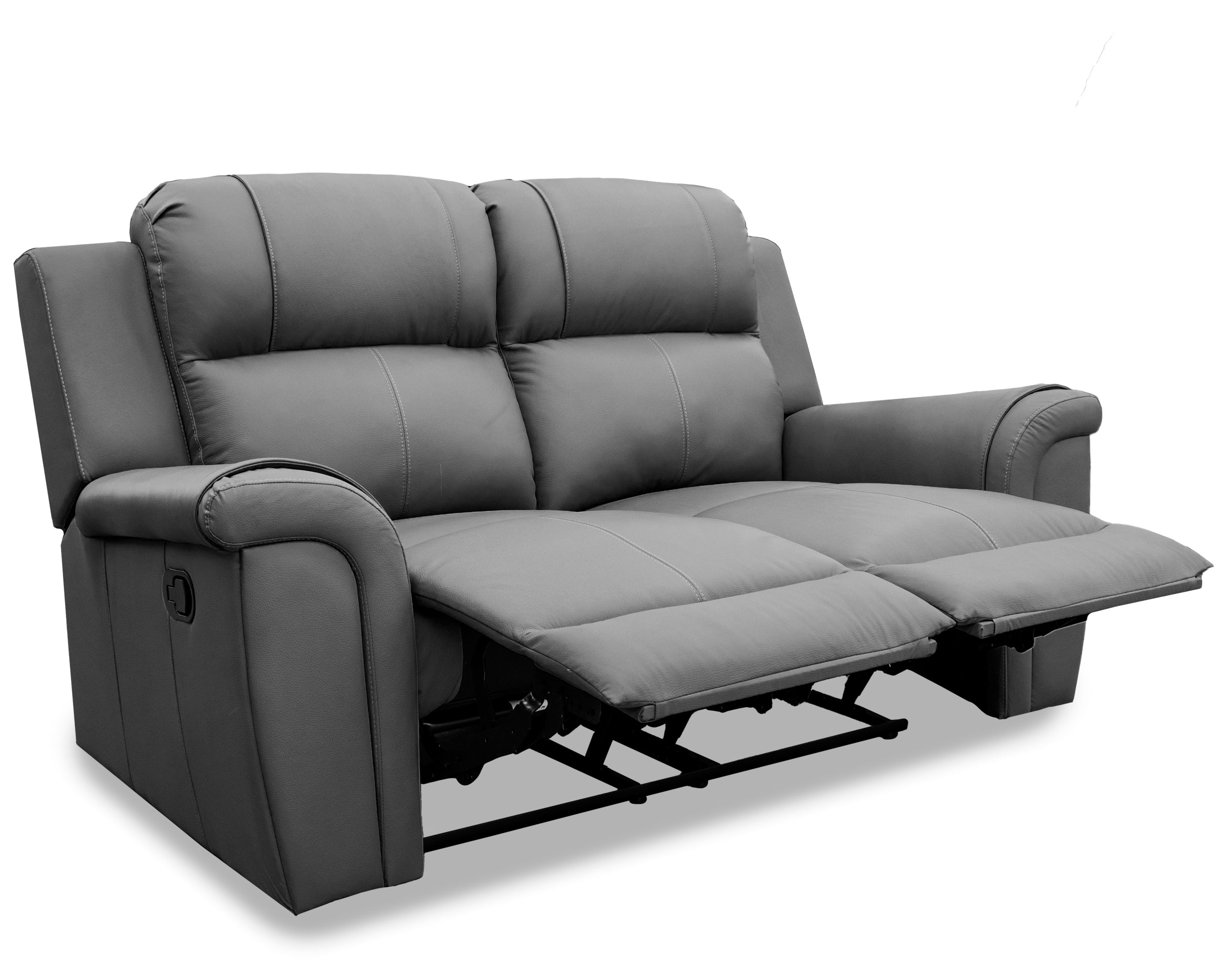 Sala de Piel Genuina con Reclinables Sofa y Love seat, Mod. Helena 5 plazas.