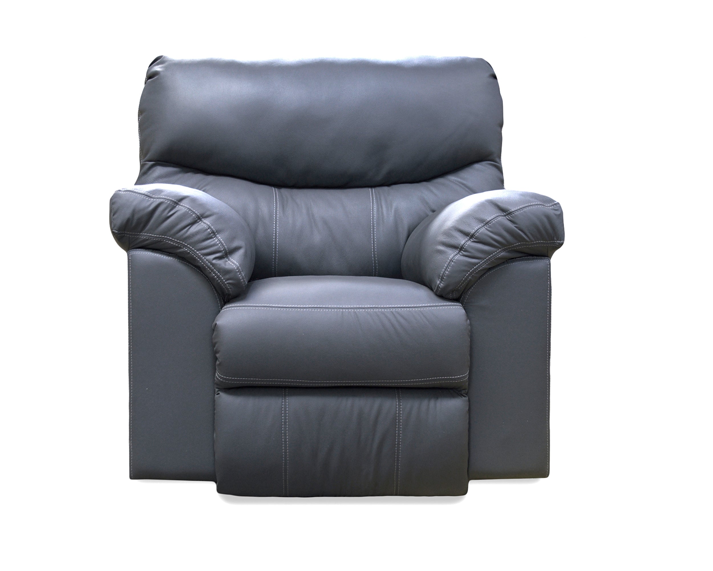 Sillón Individual Reclinable de Piel Genuina Mod. Houston 3 posiciones, acción mecánica.