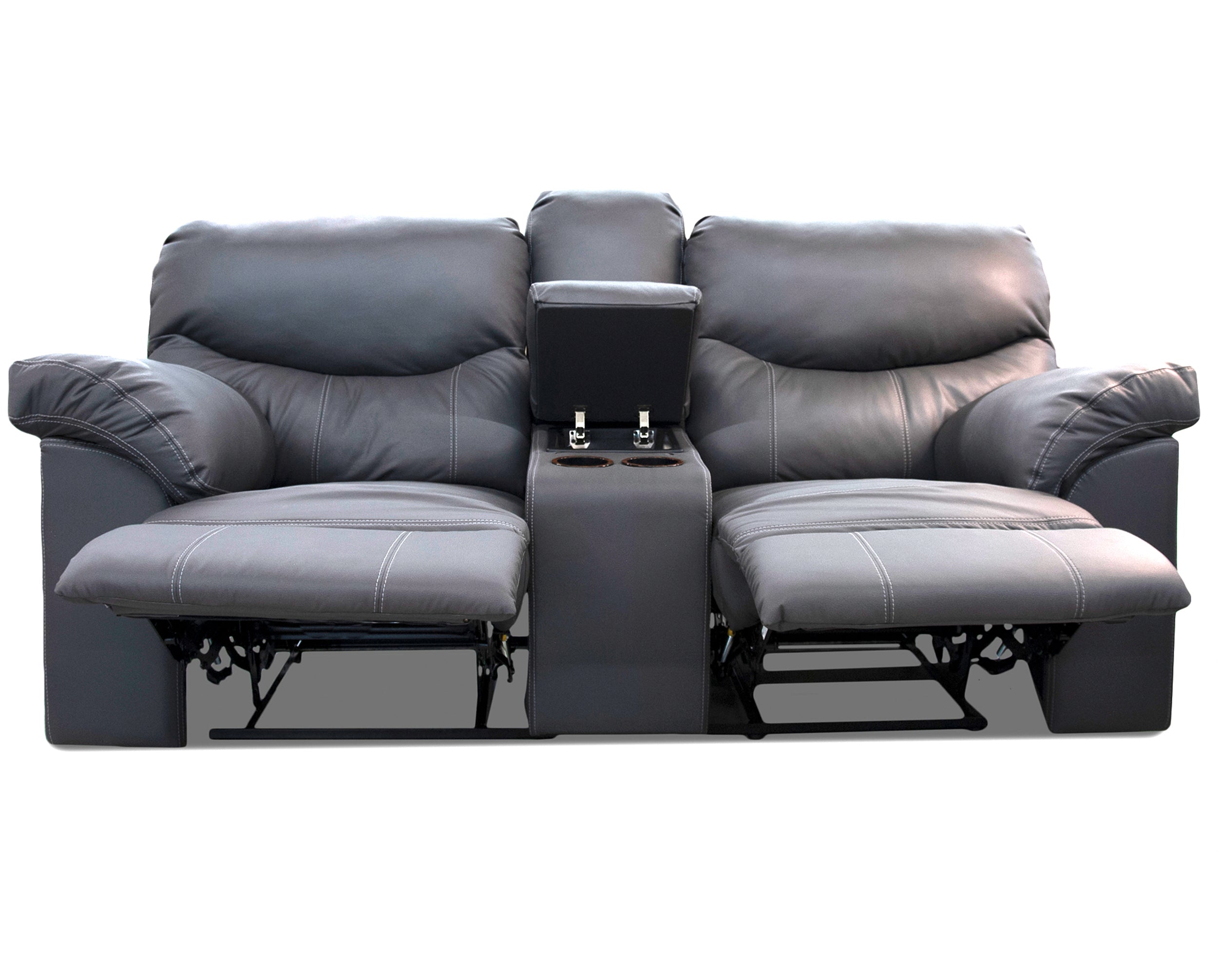 Love Seat Piel Genuina con Reclinables, Mod.Houston 2 plazas.