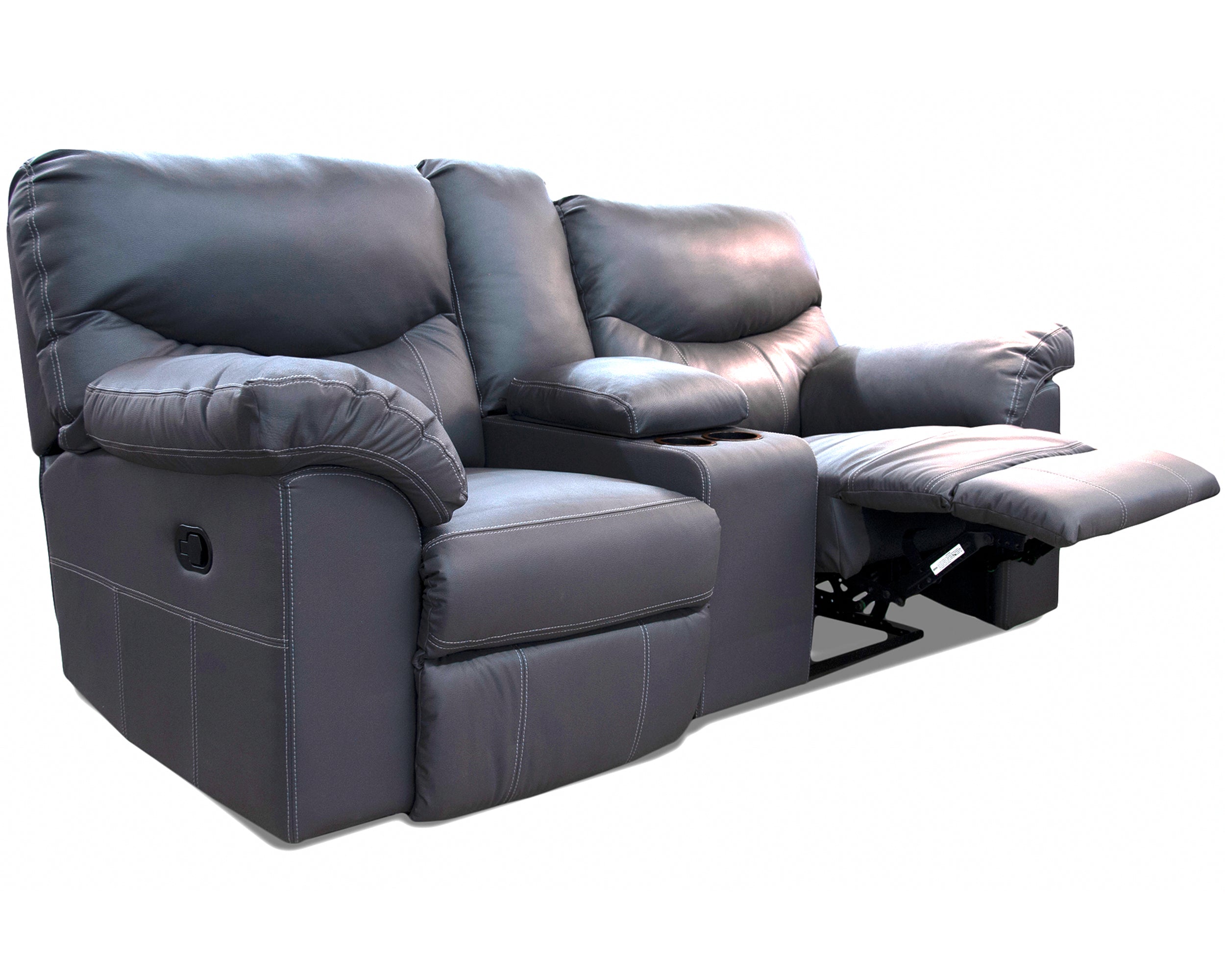 Love Seat Piel Genuina con Reclinables, Mod.Houston 2 plazas.