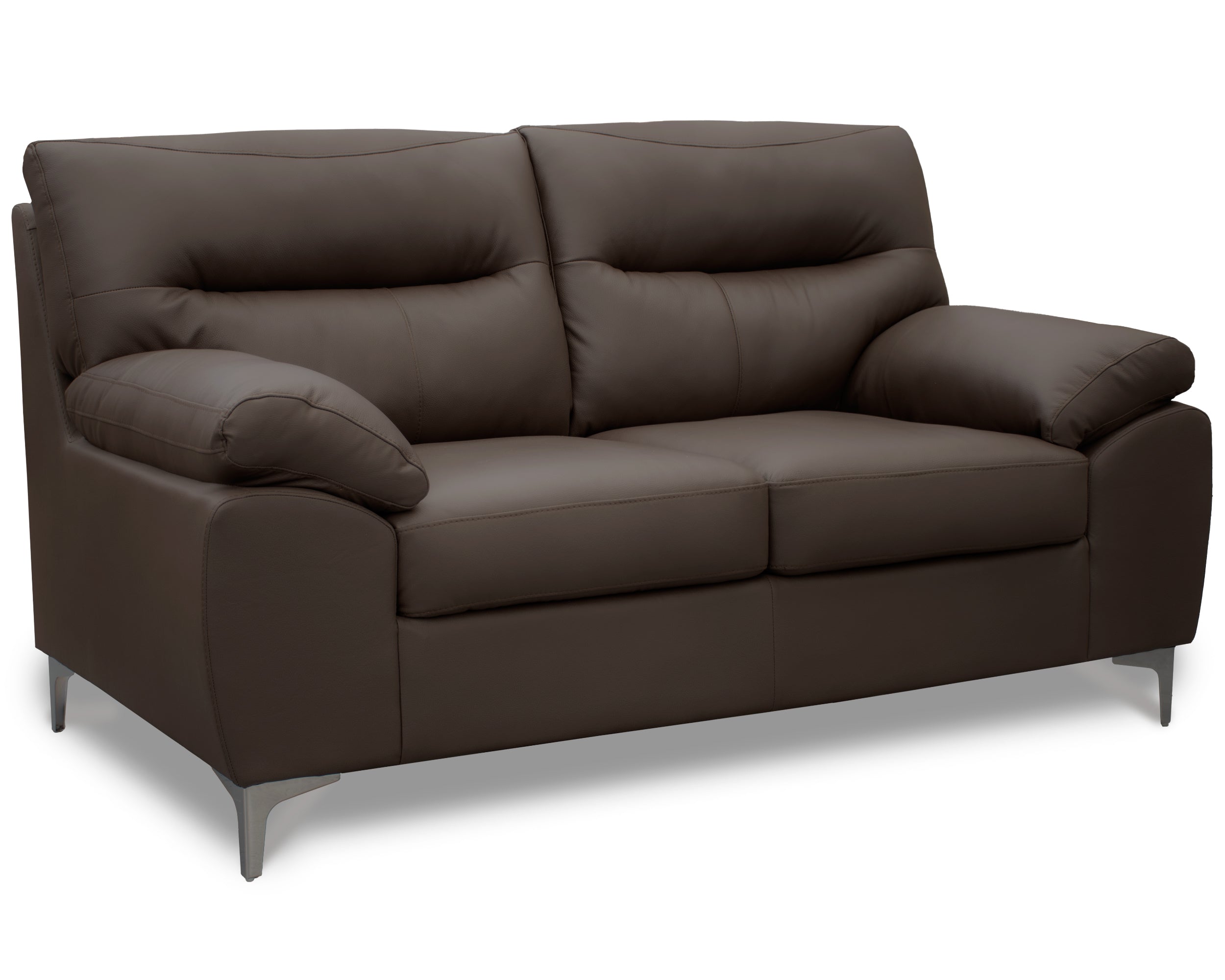 Sala de Piel Genuina Sofá y Love Seat, Mod. Isabela, dos piezas, 5 plazas.