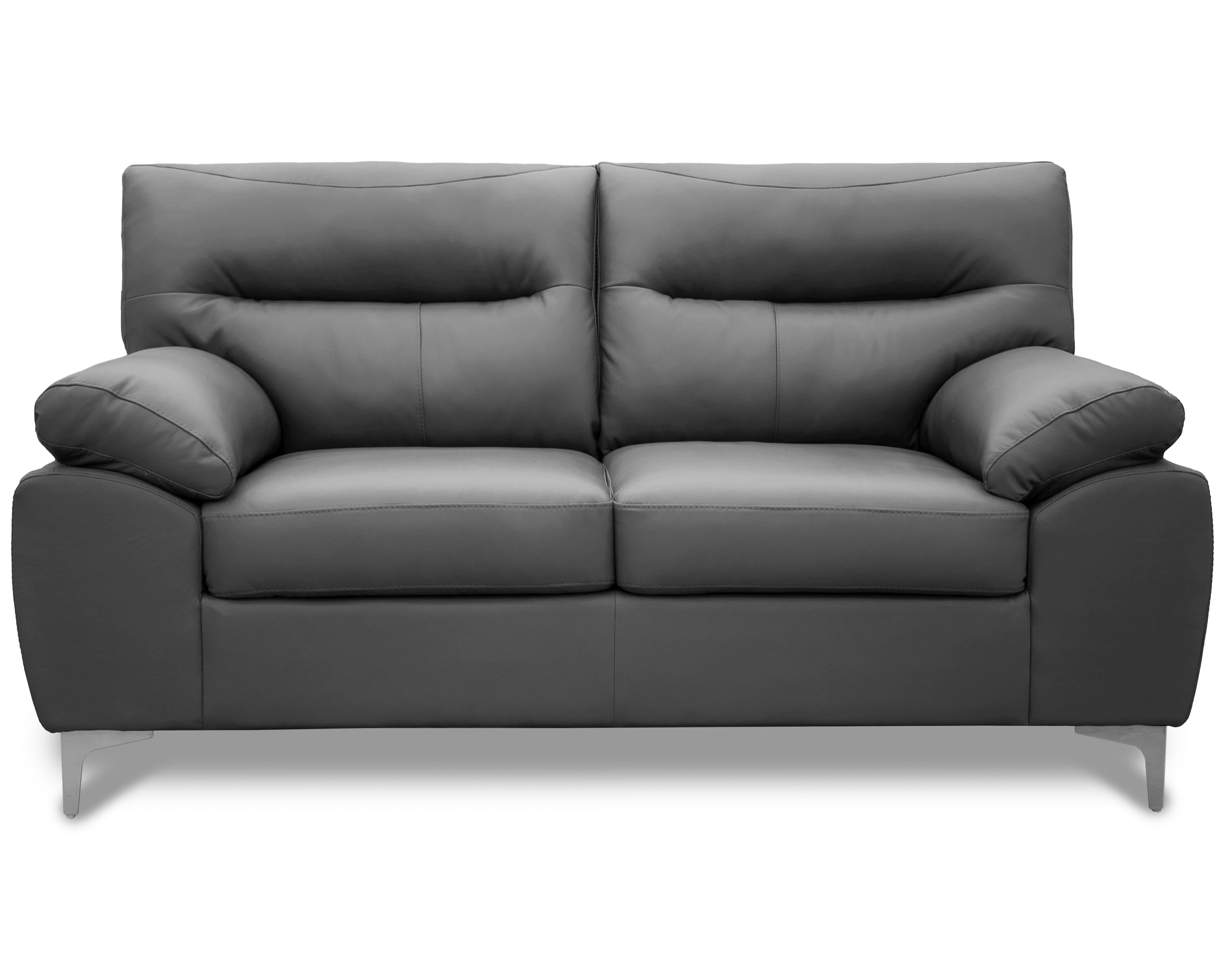 Sala de Piel Genuina Sofá y Love Seat, Mod. Isabela, dos piezas, 5 plazas.
