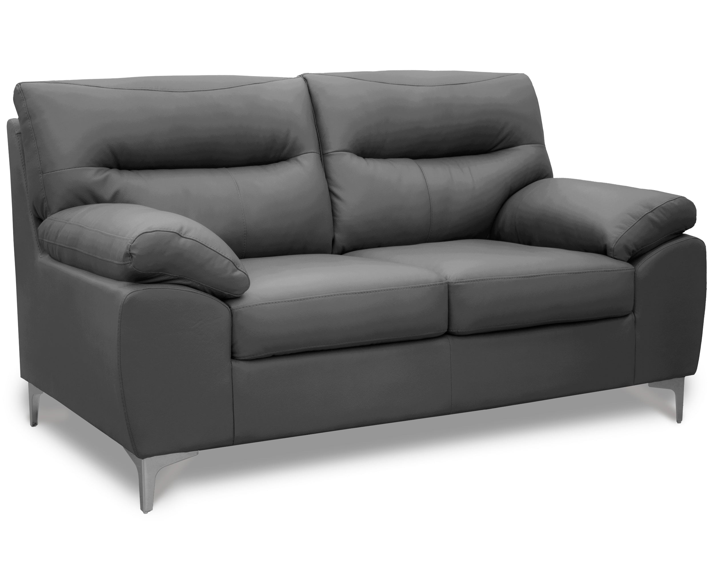Sala de Piel Genuina Sofá y Love Seat, Mod. Isabela, dos piezas, 5 plazas.