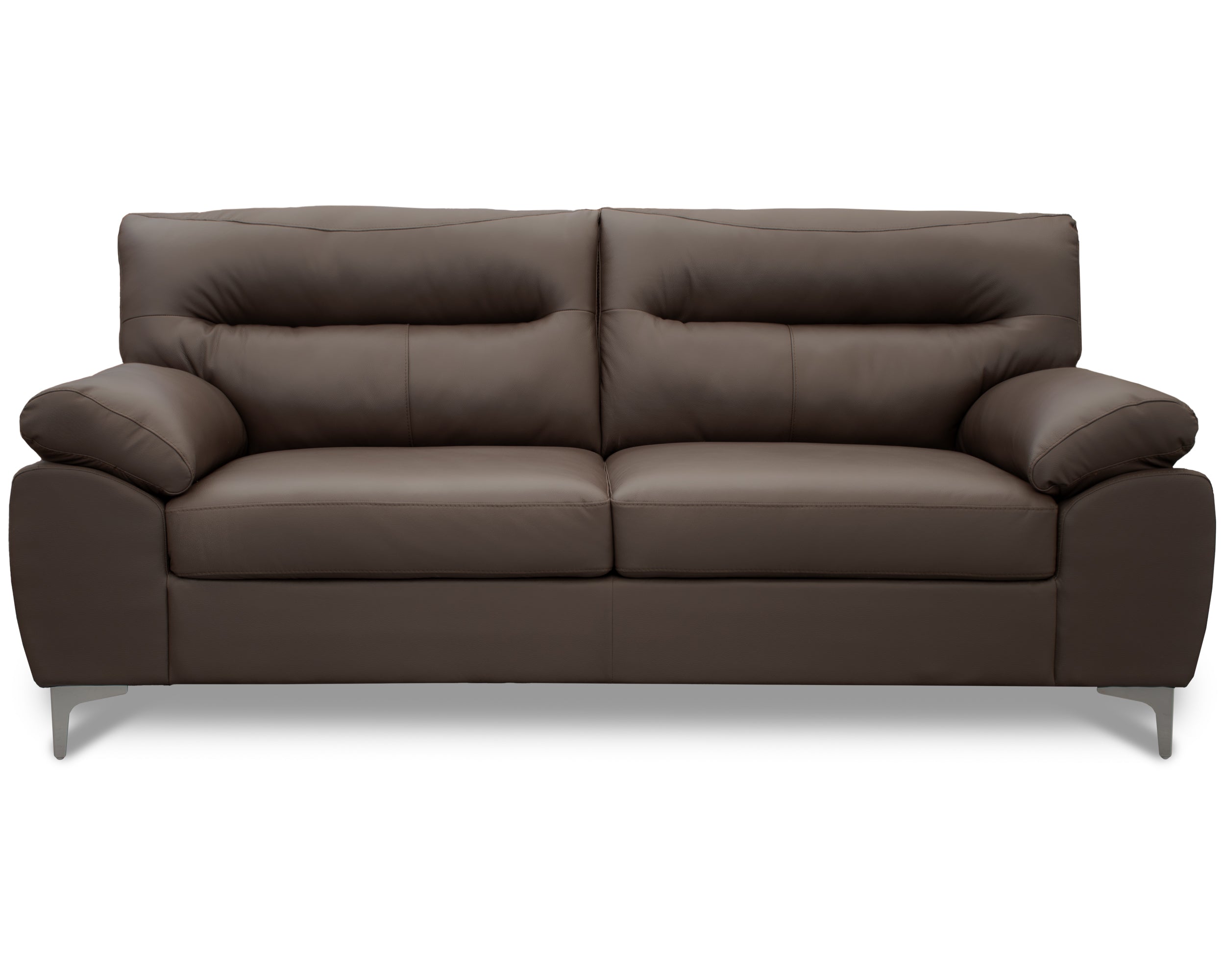 Sala de Piel Genuina Sofá y Love Seat, Mod. Isabela, dos piezas, 5 plazas.