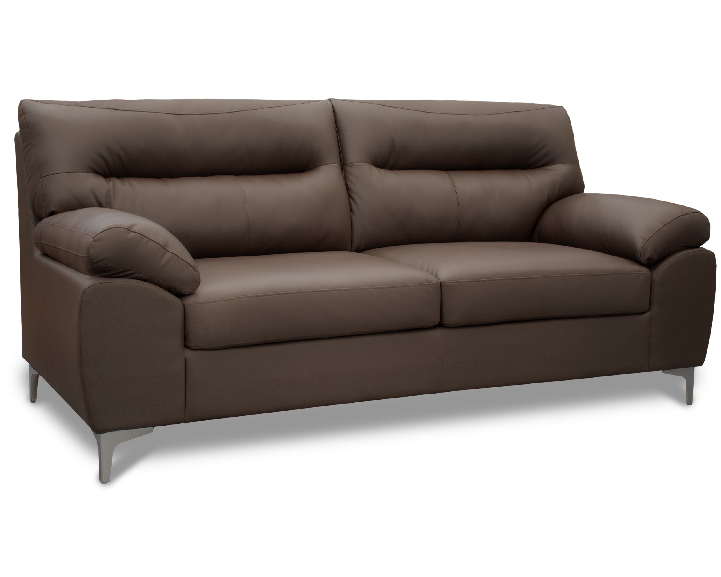 Sala de Piel Genuina Sofá y Love Seat, Mod. Isabela, dos piezas, 5 plazas.