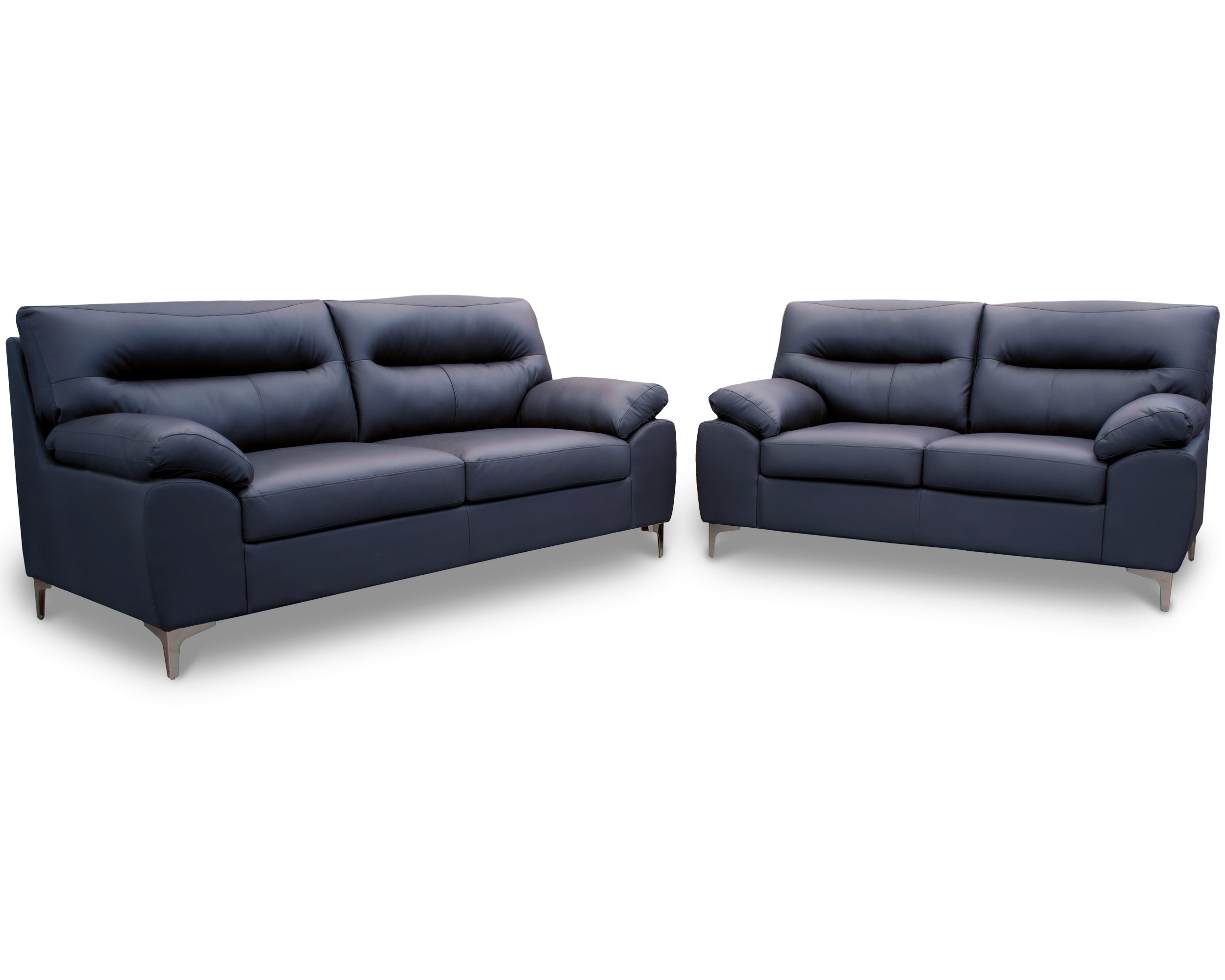 Sala de Piel Genuina Sofá y Love Seat, Mod. Isabela, dos piezas, 5 plazas.