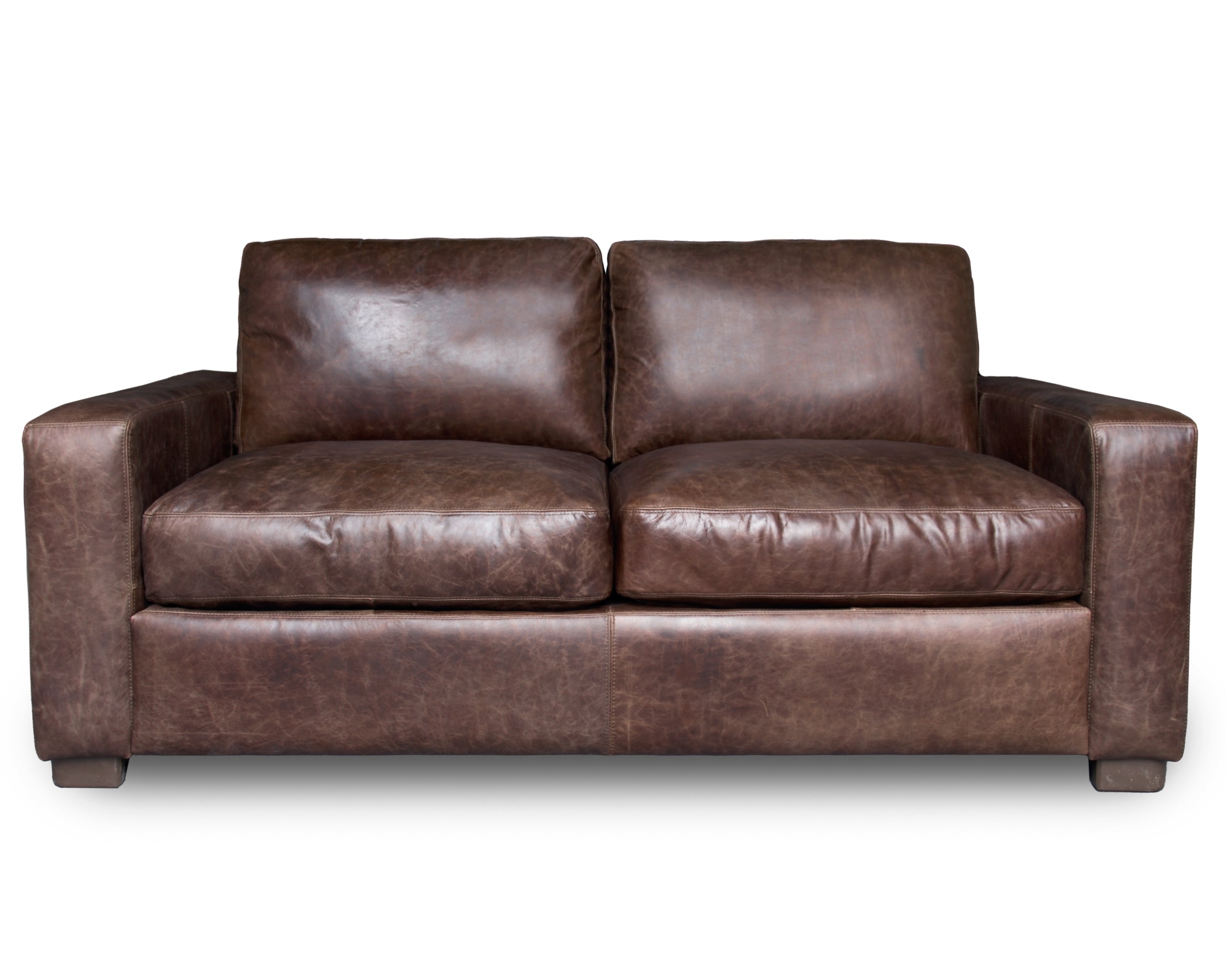 Sala de Piel Genuina 100%, Sofá y Love Seat, Mod. Maxwell, dos piezas, 5 plazas.