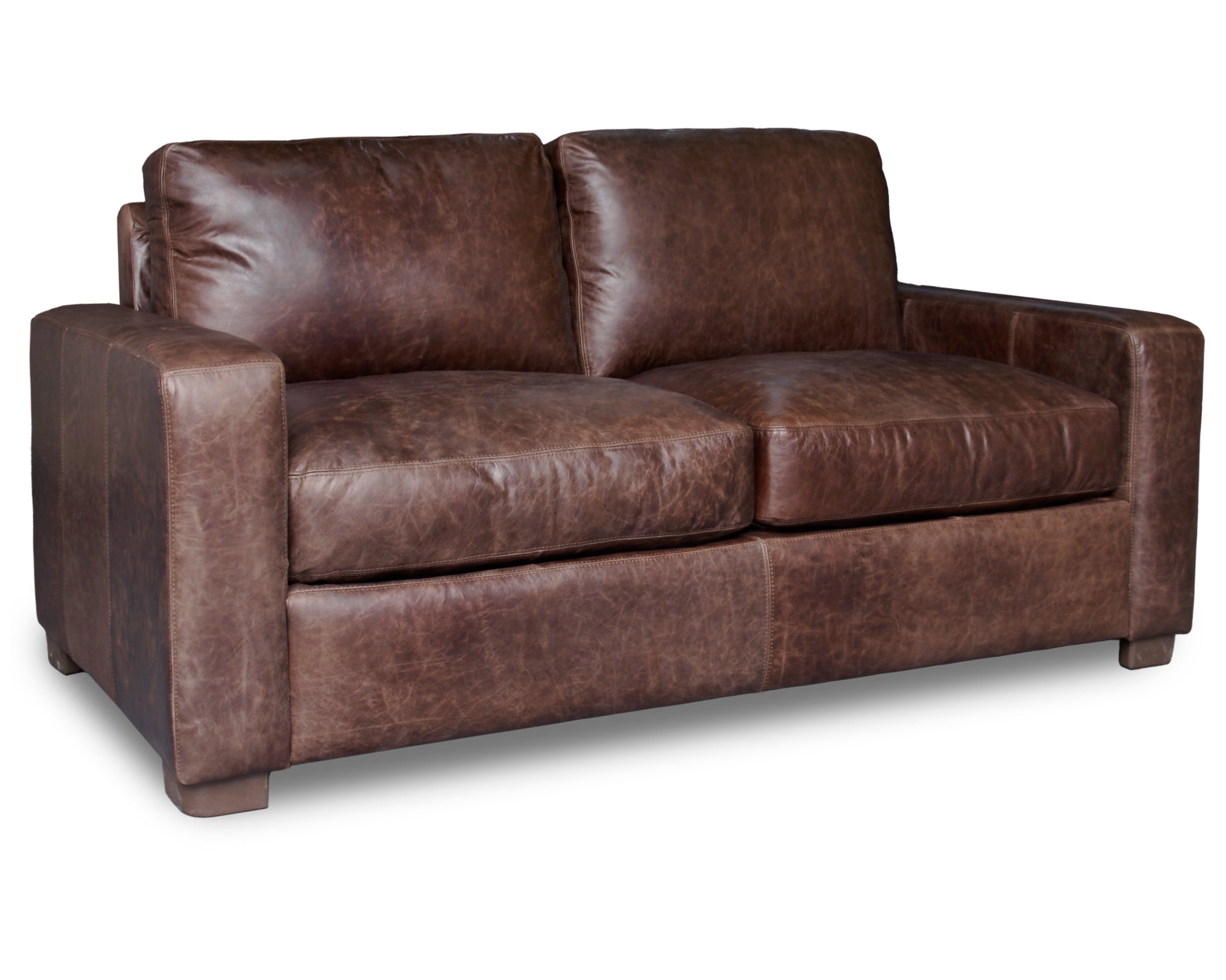 Sala de Piel Genuina 100%, Sofá y Love Seat, Mod. Maxwell, dos piezas, 5 plazas.