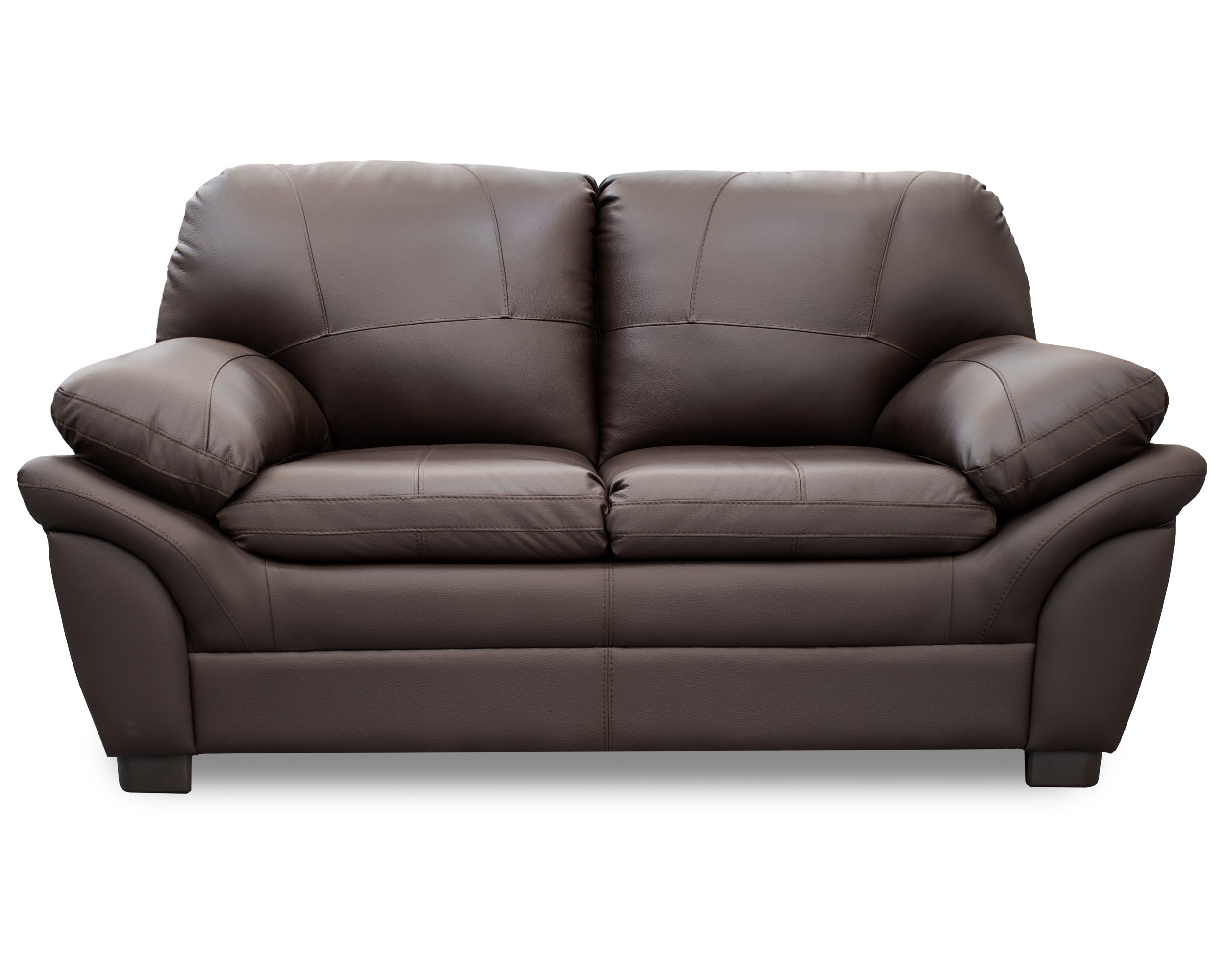 Sala de Piel Genuina Sofá y Love Seat, Mod. Genova, dos piezas, 5 plazas