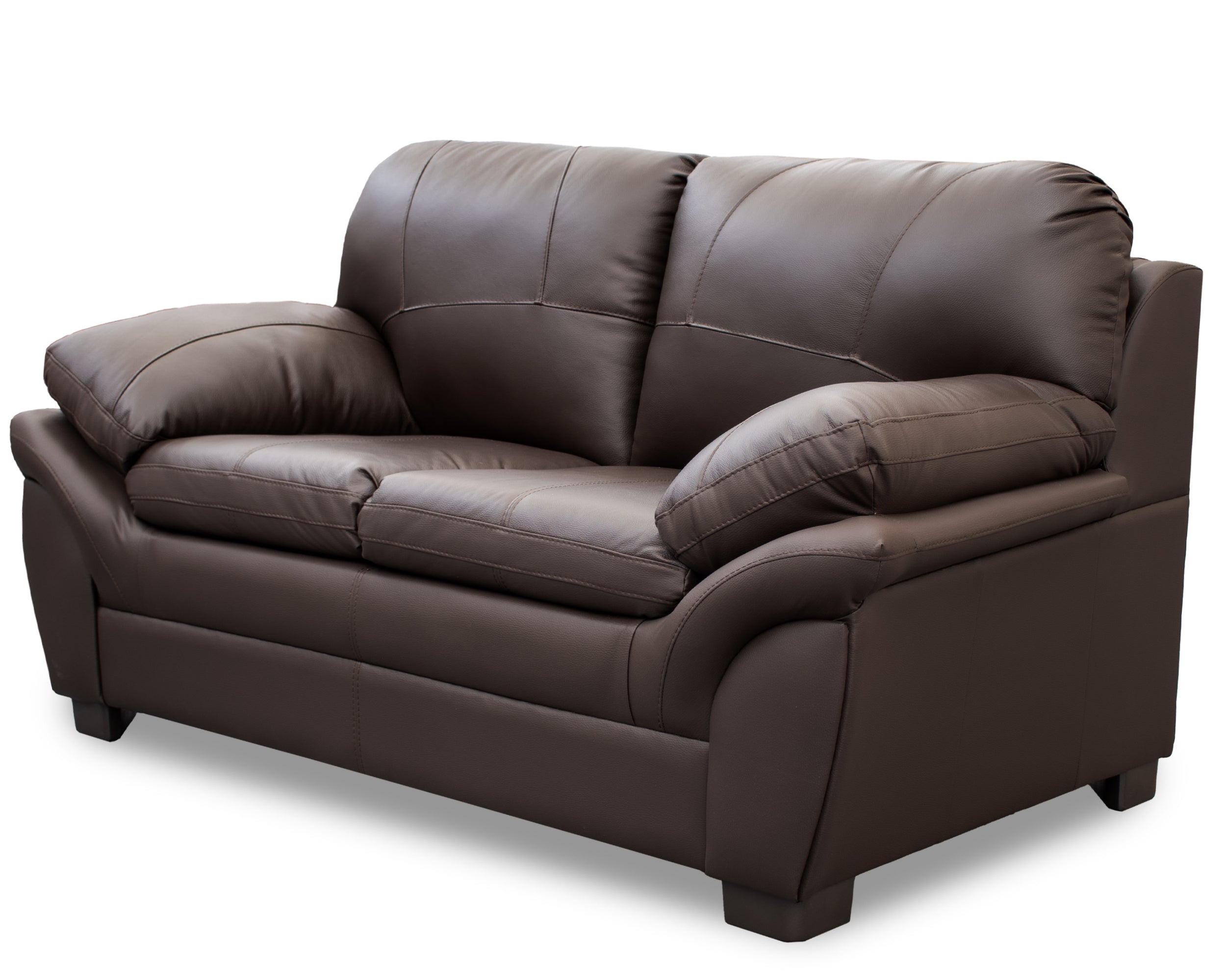 Sala de Piel Genuina Sofá y Love Seat, Mod. Genova, dos piezas, 5 plazas