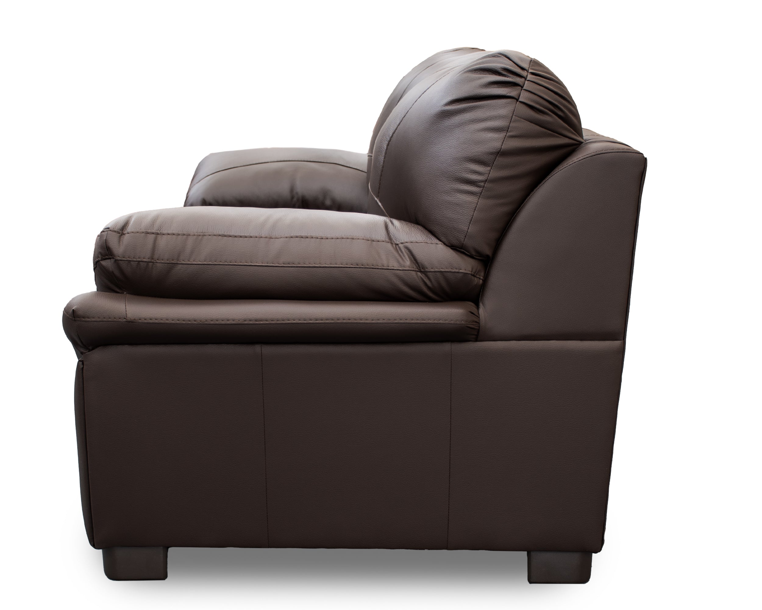 Sala de Piel Genuina Sofá y Love Seat, Mod. Genova, dos piezas, 5 plazas