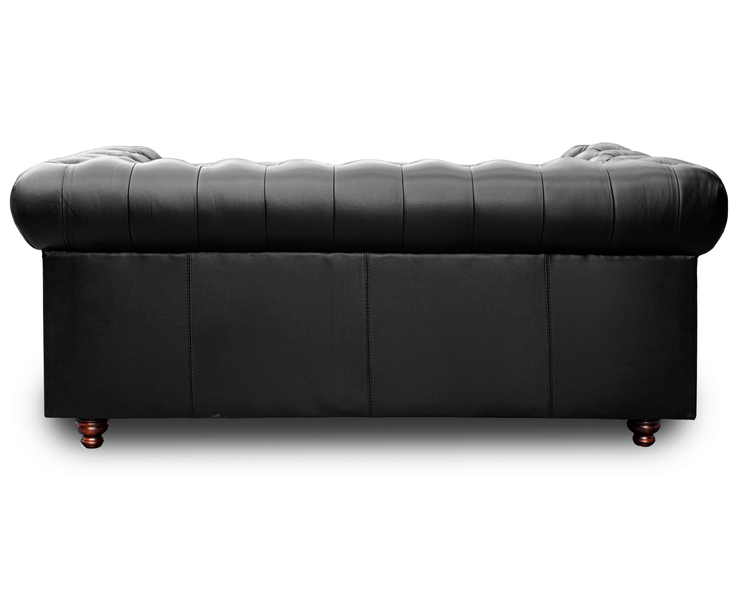 Sala de Piel Genuina Sofá y Love Seat, Mod. Chesterfield, dos piezas, 5 plazas.