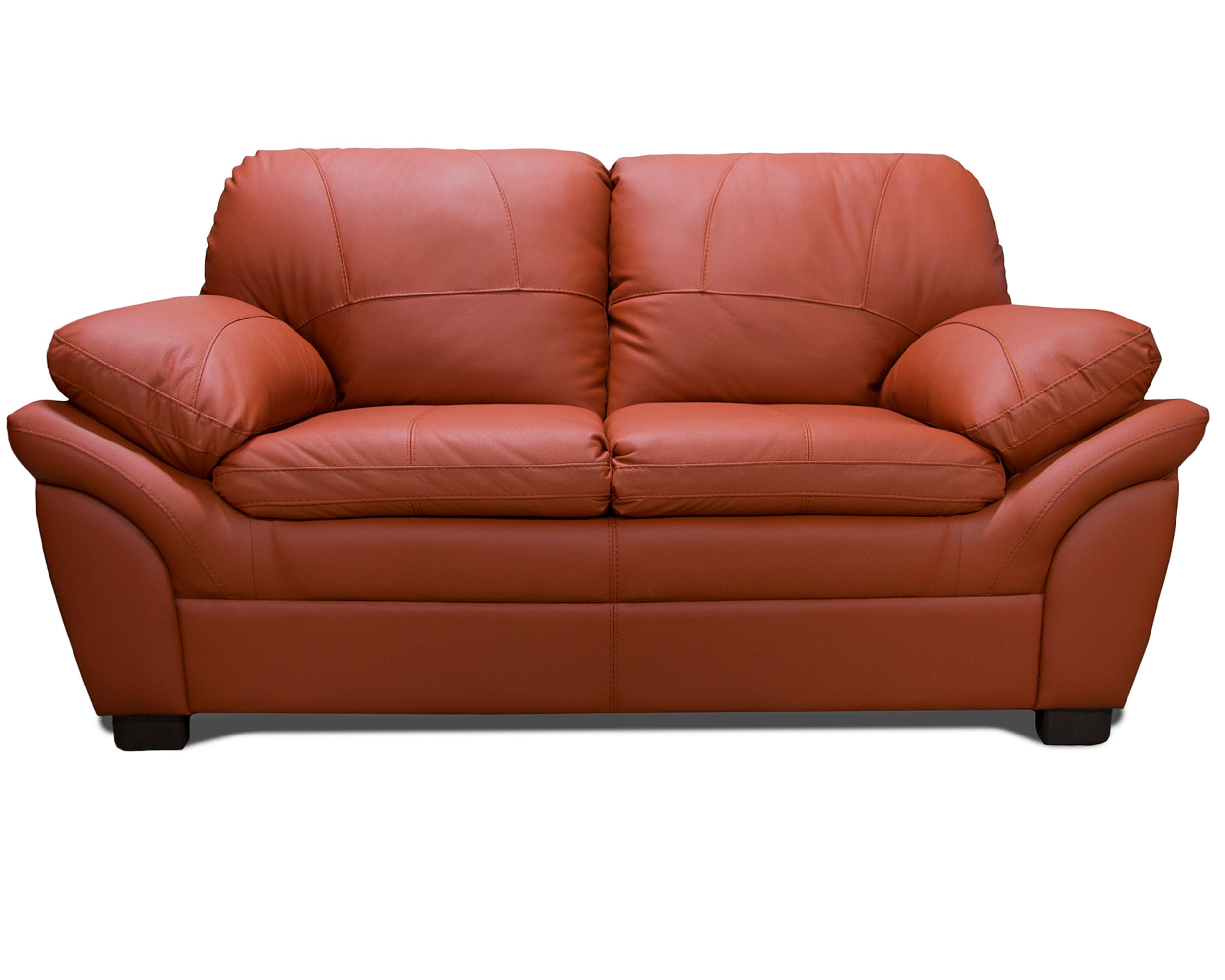Sala de Piel Genuina Sofá y Love Seat, Mod. Genova, dos piezas, 5 plazas