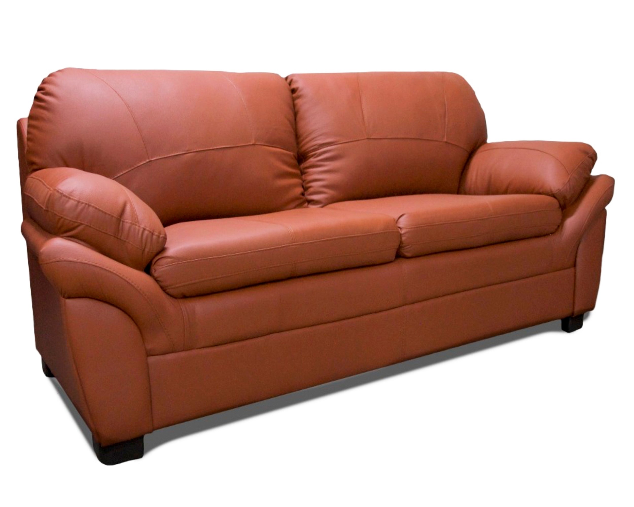 Sala de Piel Genuina Sofá y Love Seat, Mod. Genova, dos piezas, 5 plazas