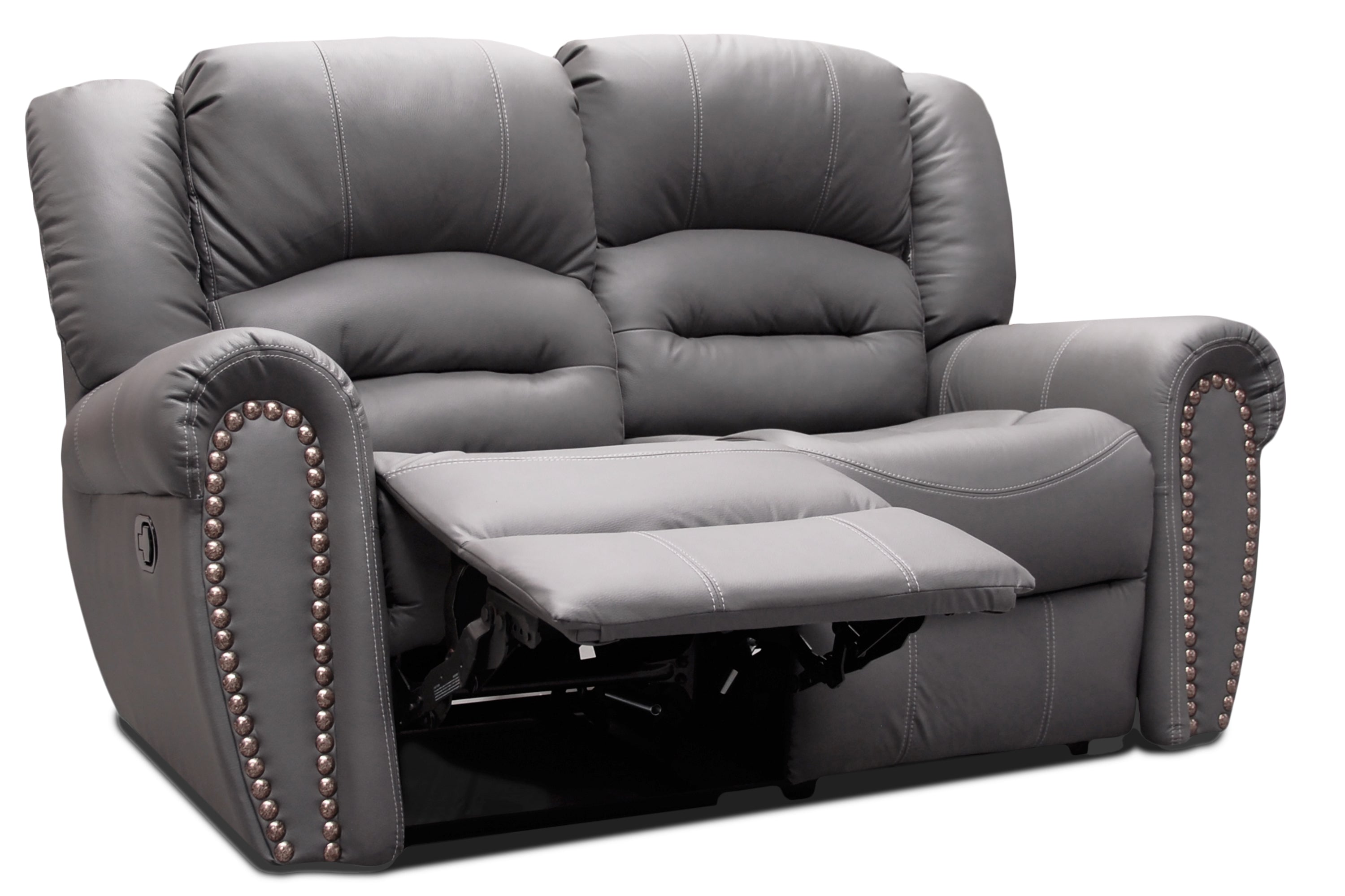 Love Seat de Piel Genuina con Reclinables, Mod. Magnus 2 plazas.