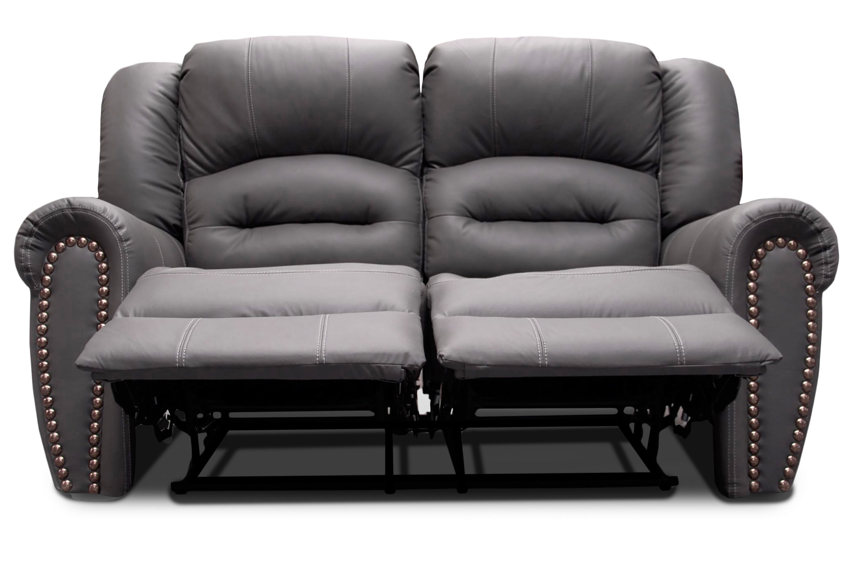 Love Seat de Piel Genuina con Reclinables, Mod. Magnus 2 plazas.