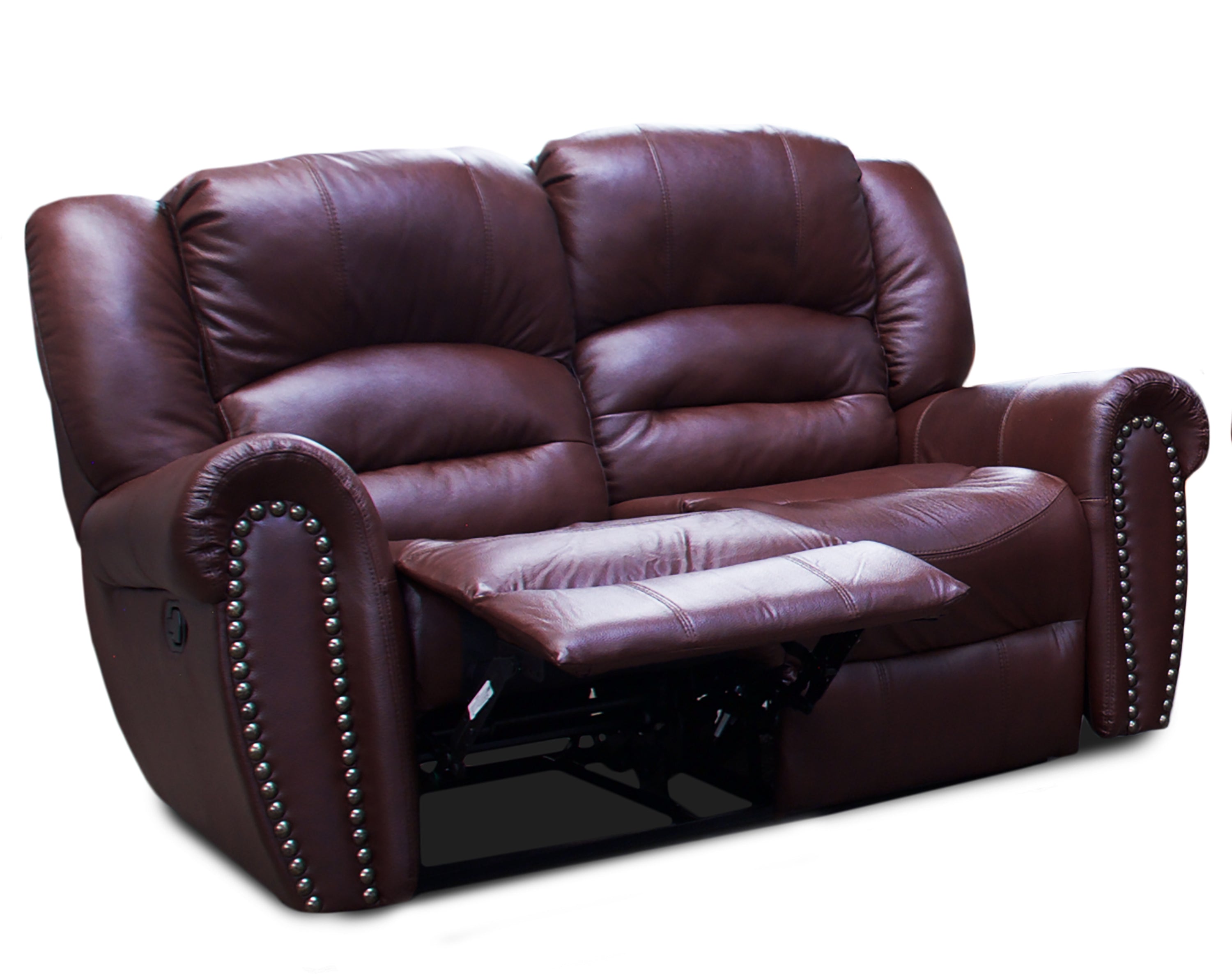 Love Seat de Piel Genuina con Reclinables, Mod. Magnus 2 plazas.
