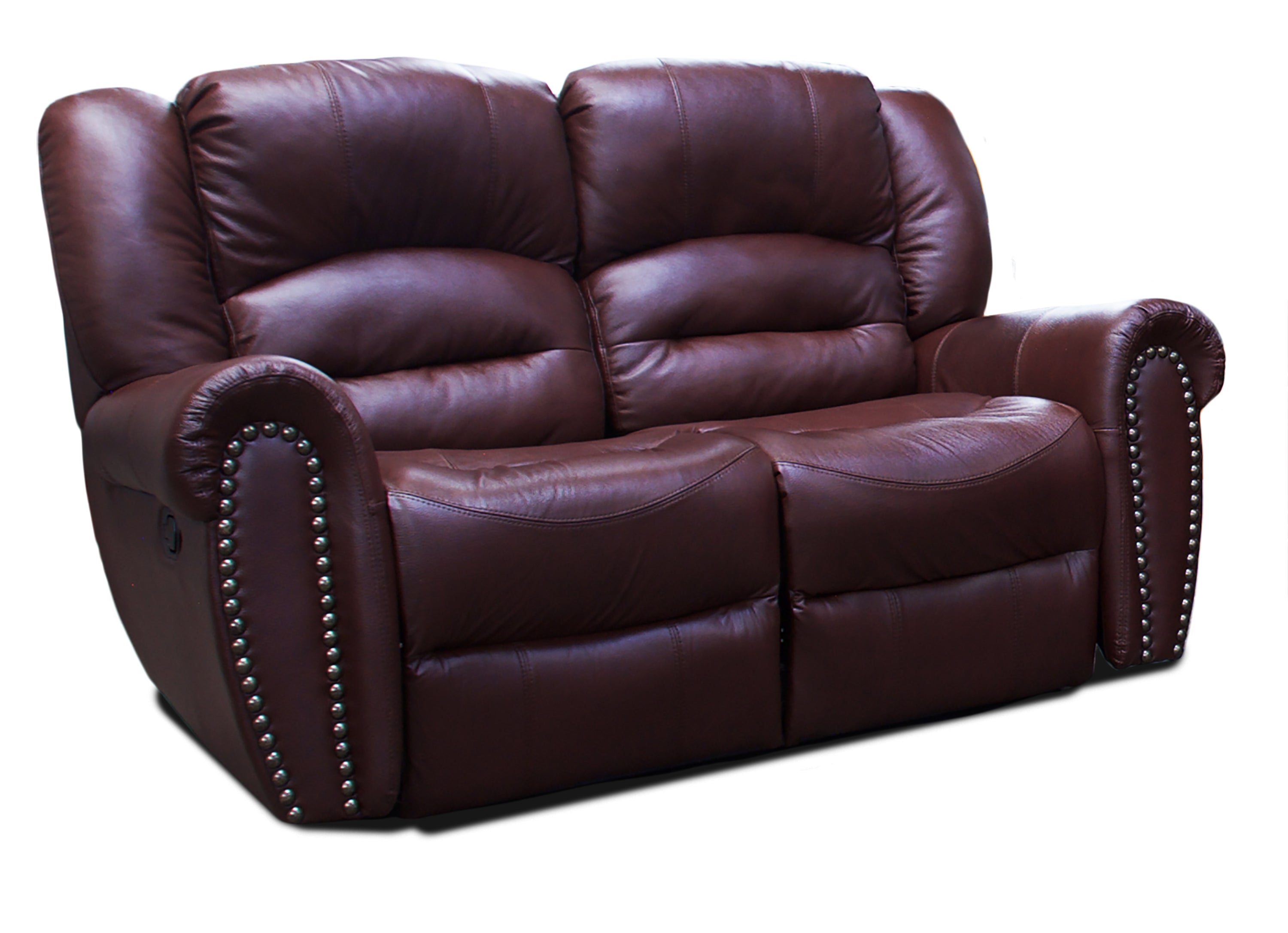 Love Seat de Piel Genuina con Reclinables, Mod. Magnus 2 plazas.