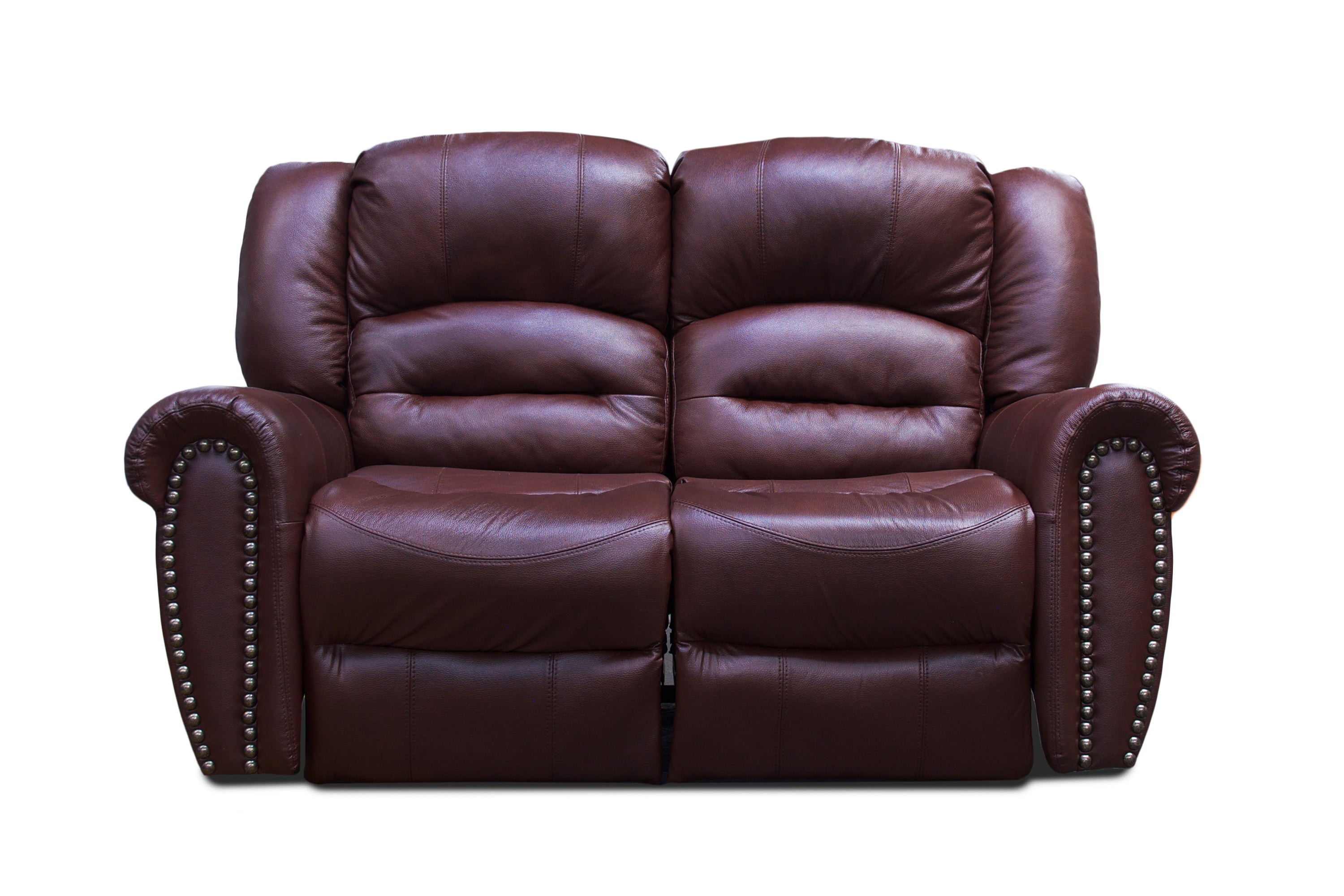 Love Seat de Piel Genuina con Reclinables, Mod. Magnus 2 plazas.