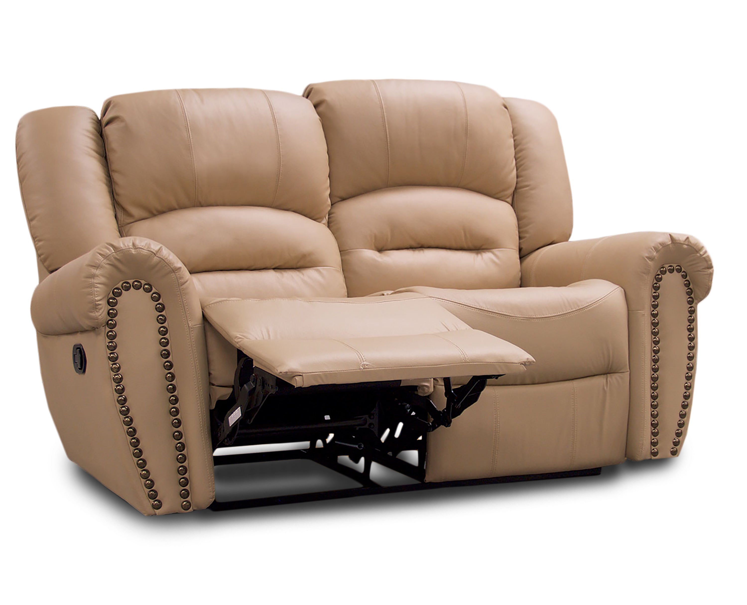 Love Seat de Piel Genuina con Reclinables, Mod. Magnus 2 plazas.
