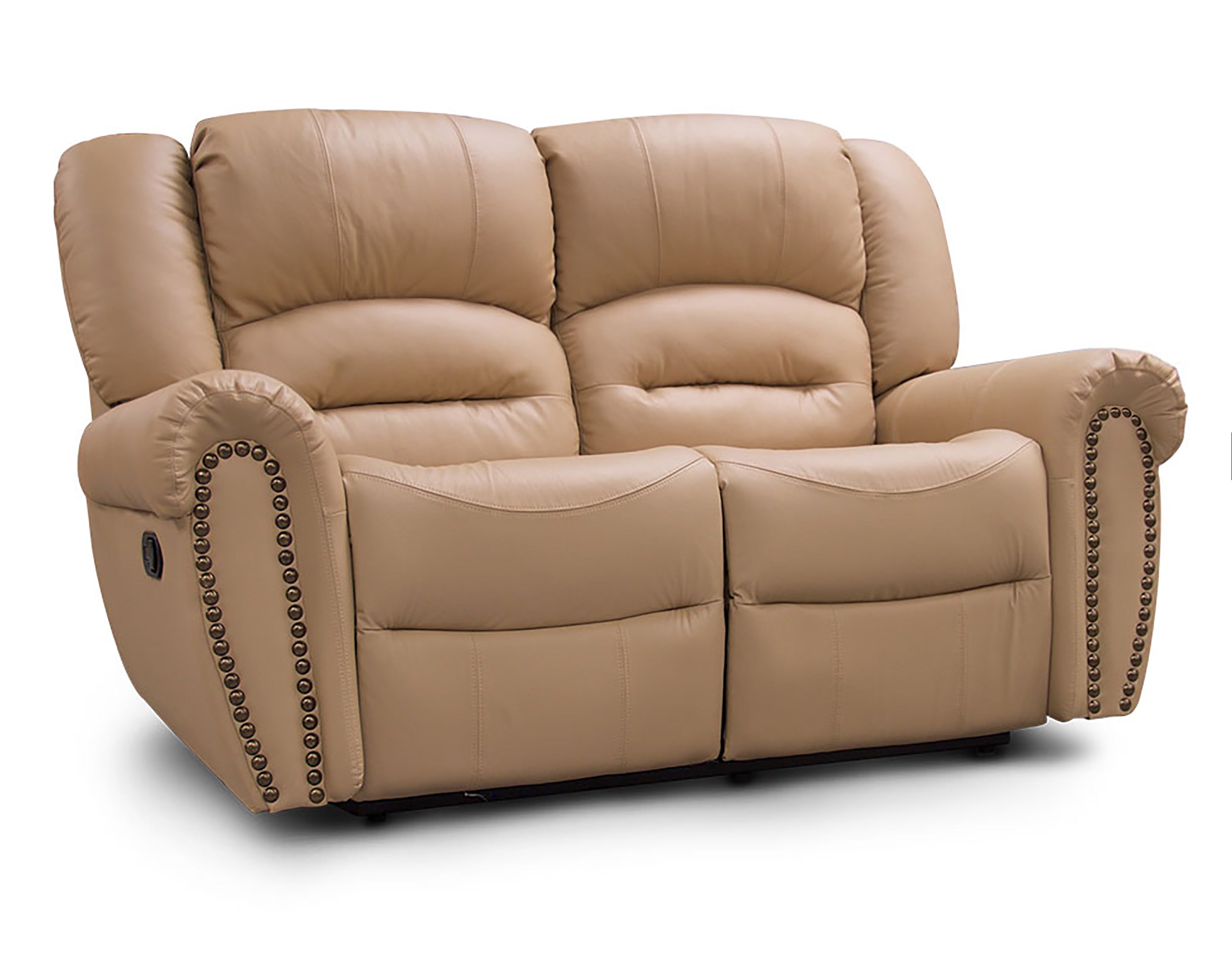 Love Seat de Piel Genuina con Reclinables, Mod. Magnus 2 plazas.